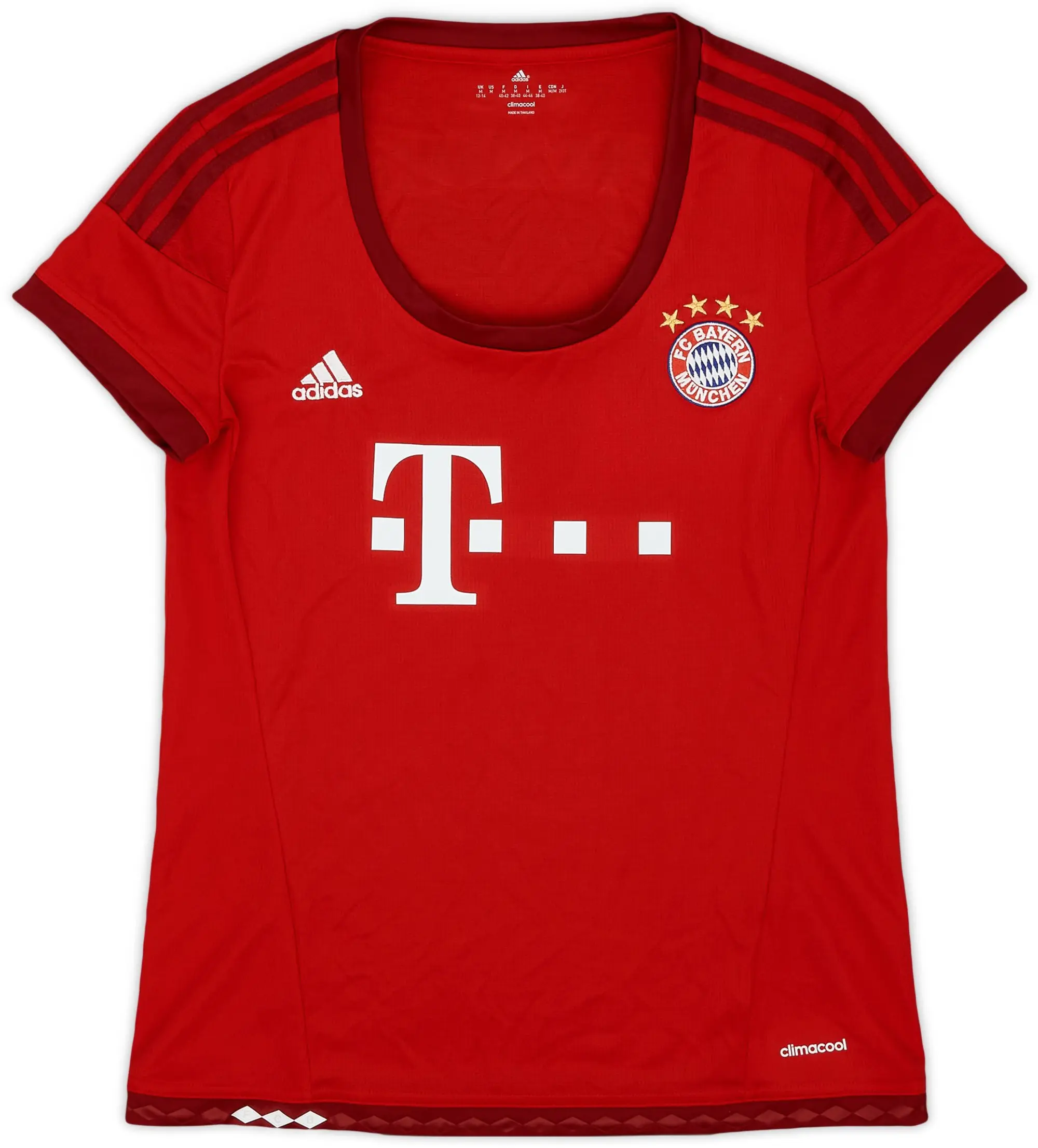 adidas 2015-16 Bayern Munich Home Shirt - 8/10 - (Women's M)