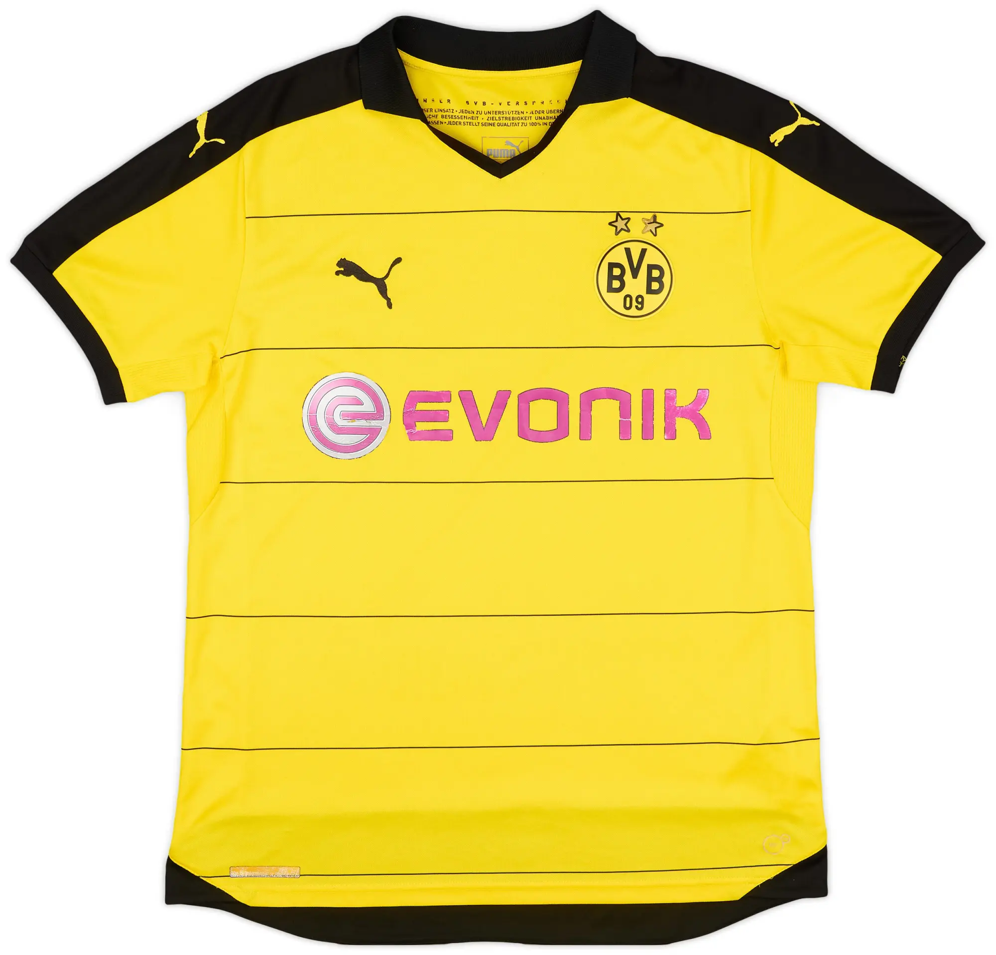 Puma 2015-16 Borussia Dortmund Home Shirt - 6/10 - (L)
