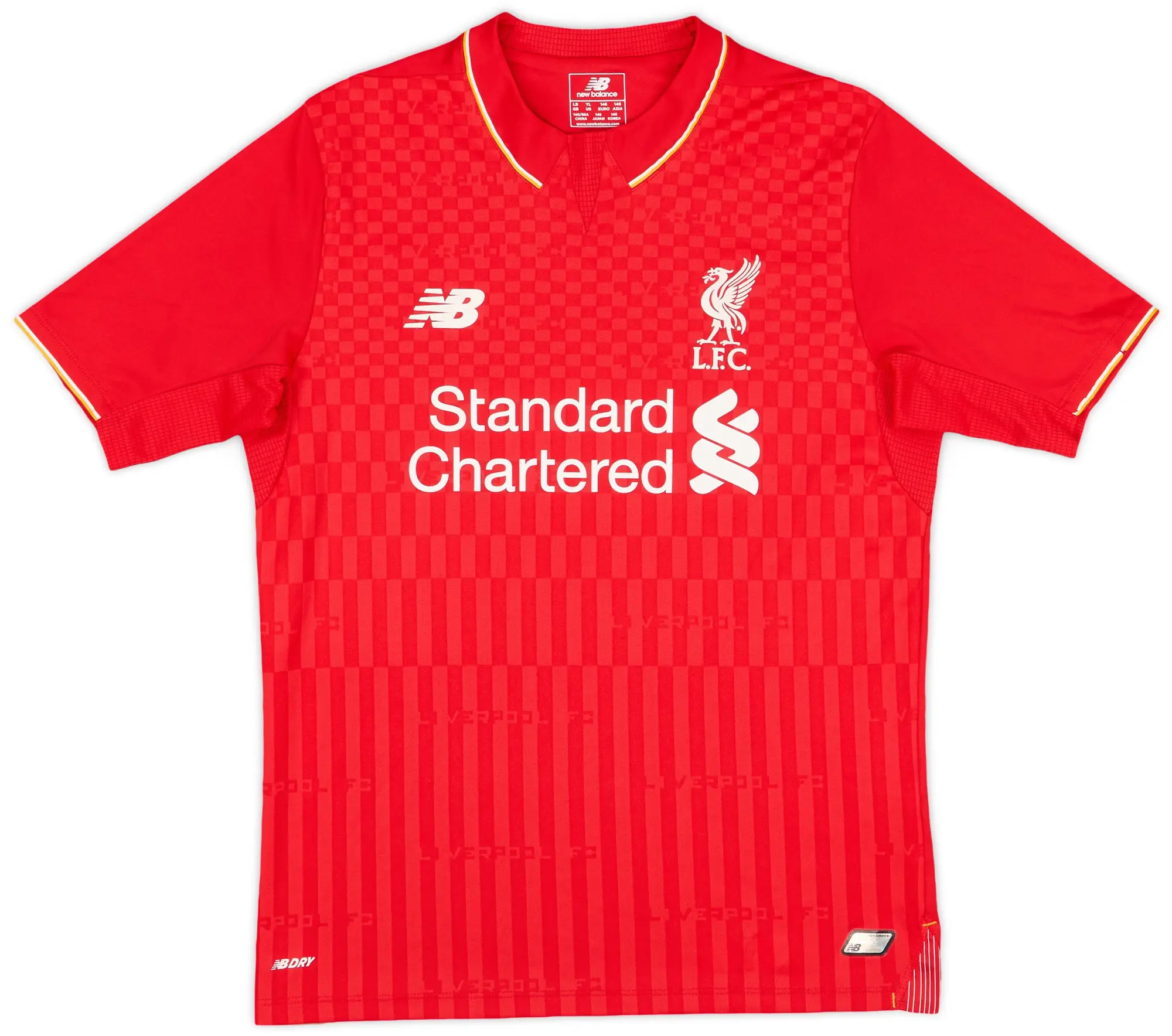 NewBalance 2015-16 Liverpool Home Shirt - 9/10 - (L.Boys)