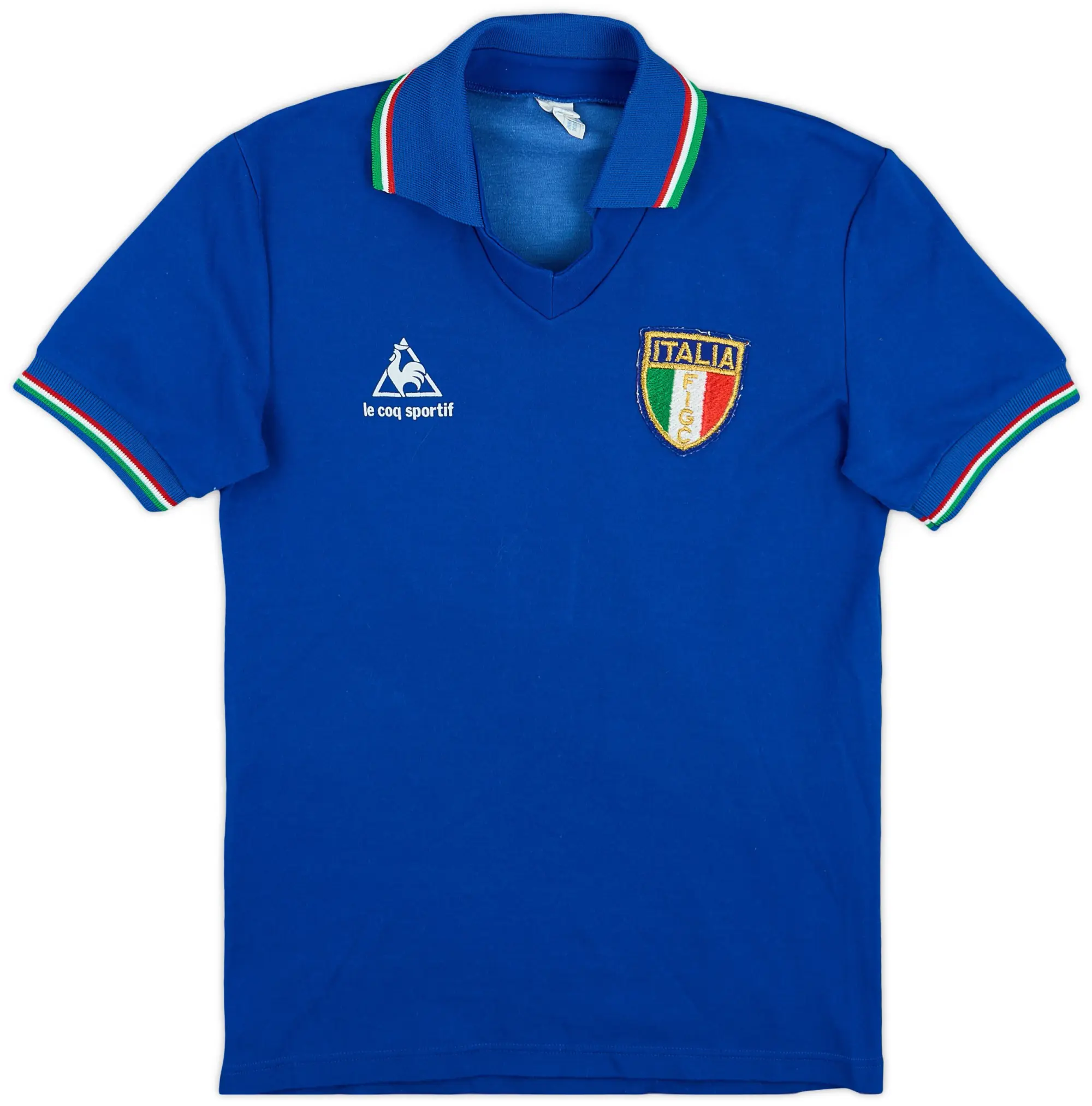 LeCoqSportif 1982 Italy Home Shirt - 9/10 - (Y)