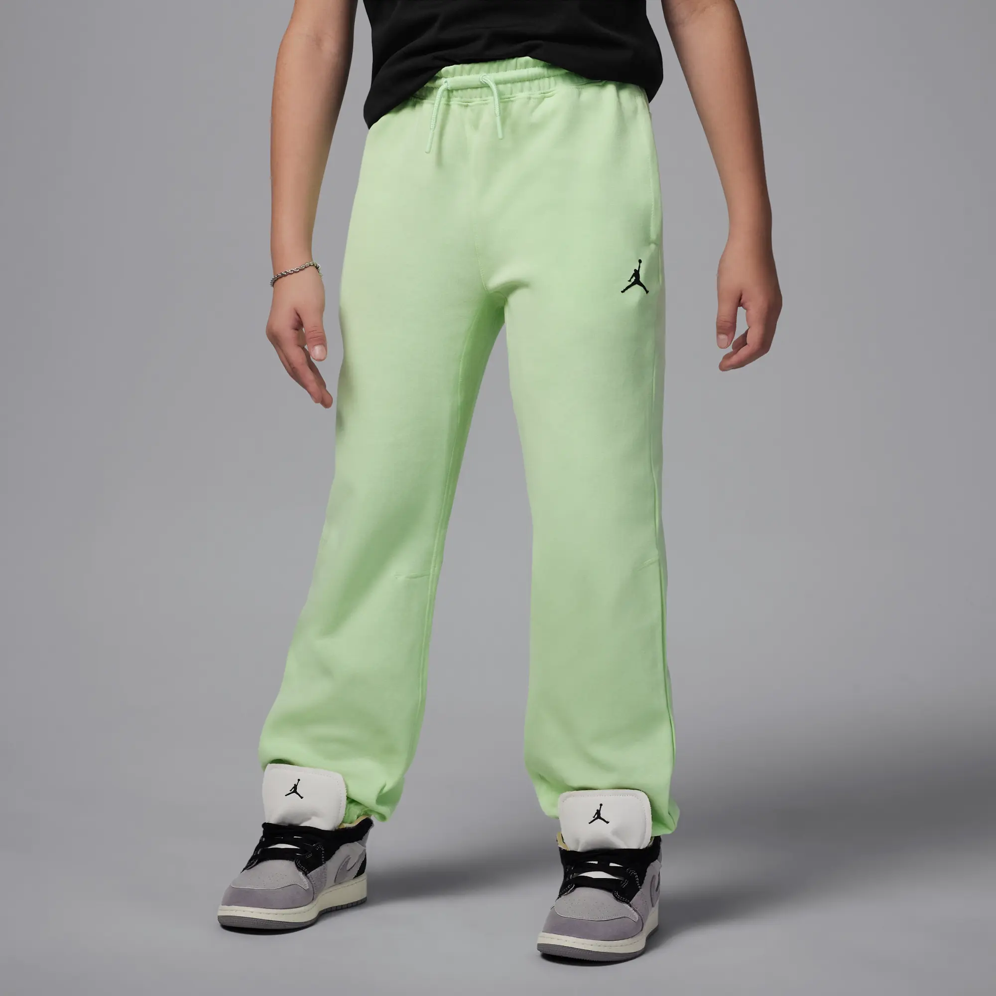 Nike Jordan MJ Sport Older Kids' Statement Hoop Fleece Trousers - Green - Cotton