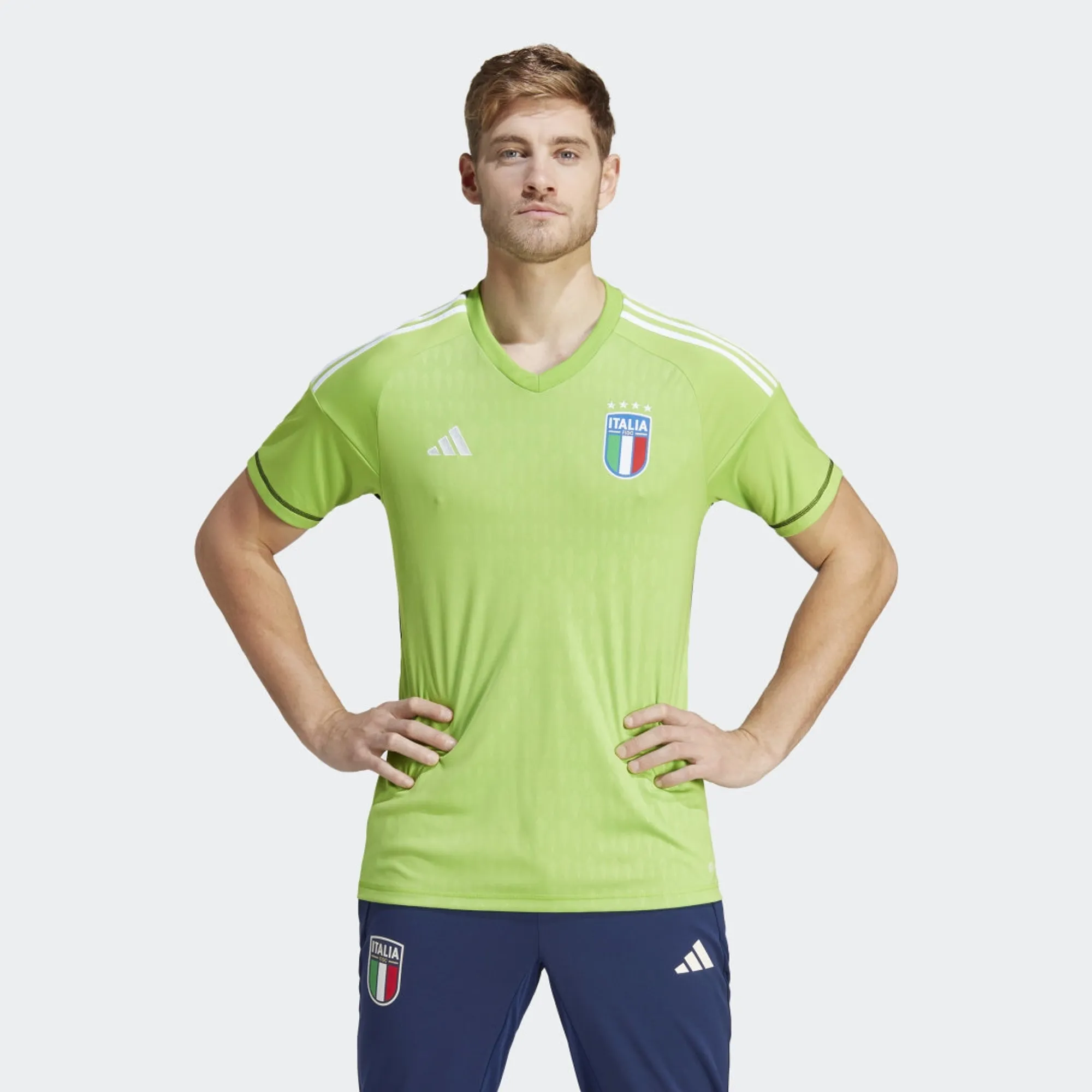 adidas Italy Mens LS Goalkeeper Home Shirt 2023
