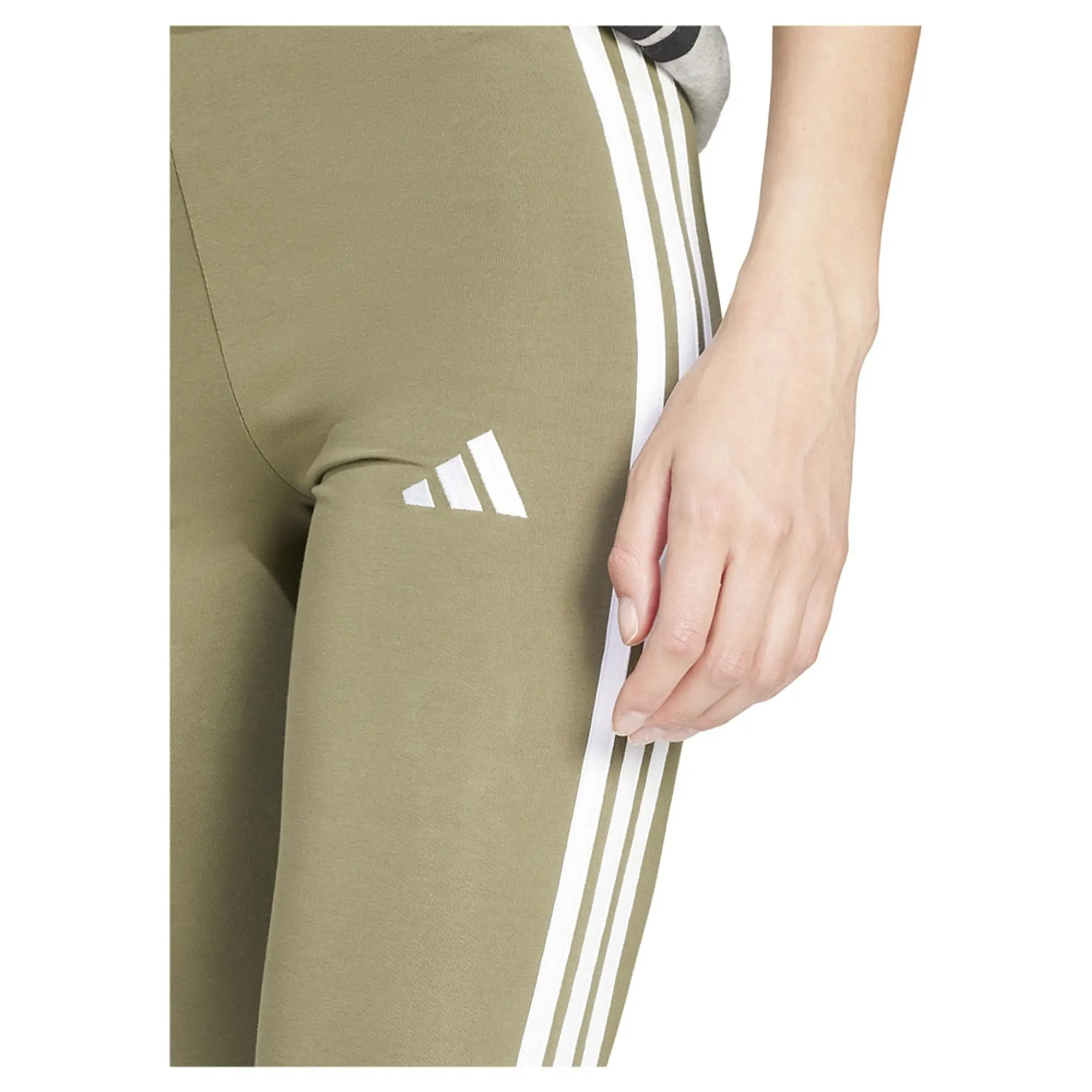 Adidas Essentials 3 Stripes Cotton Leggings