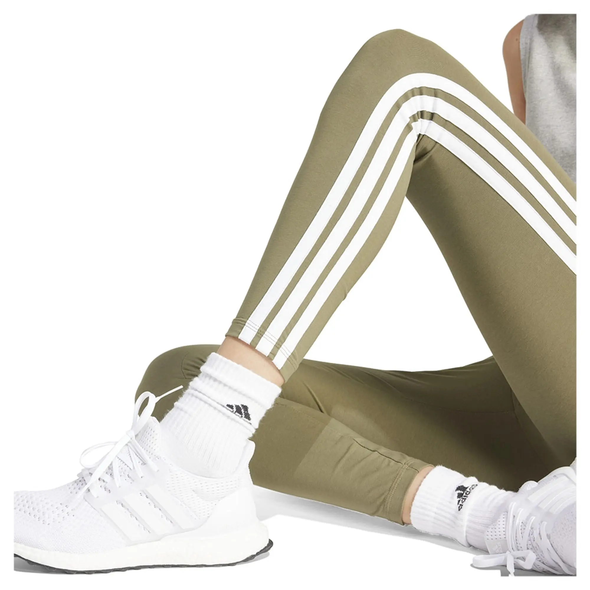Adidas Essentials 3 Stripes Cotton Leggings