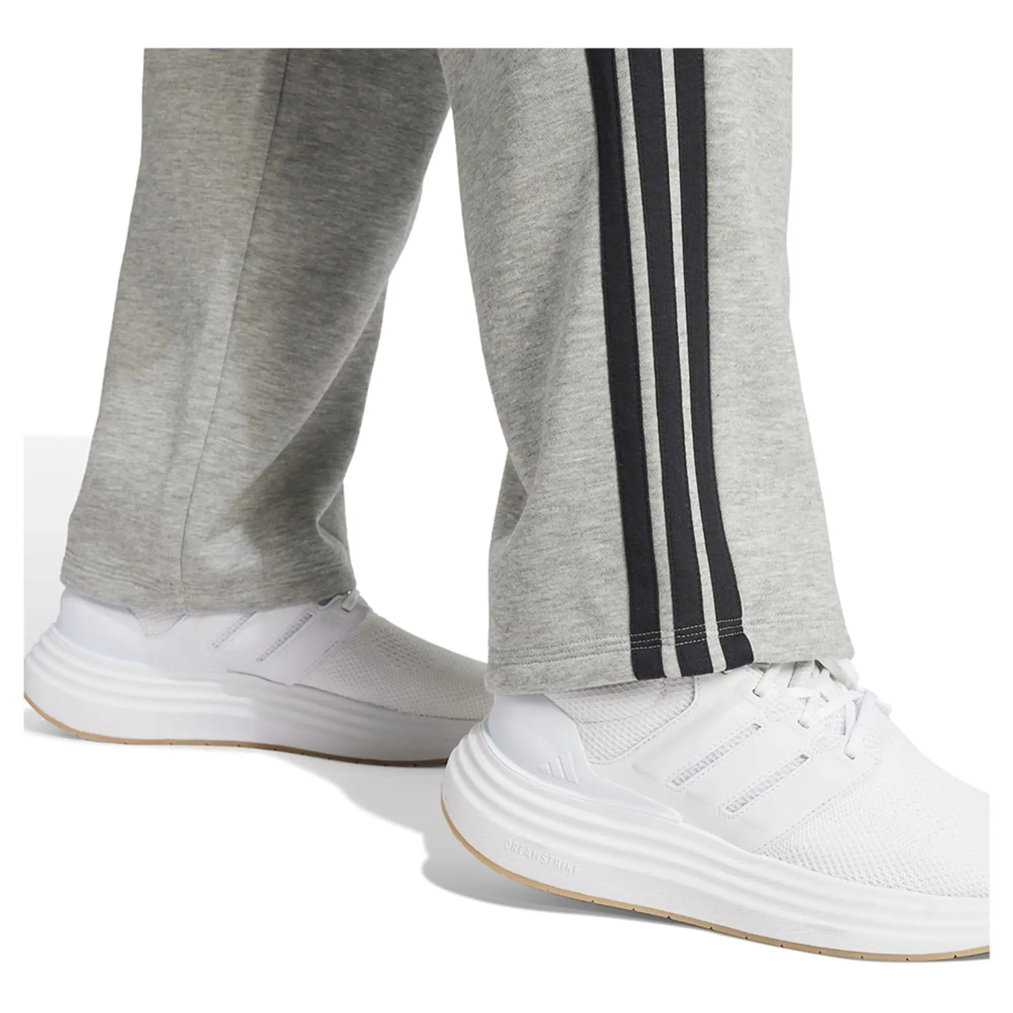 Adidas Essentials 3 Stripes Open Hem Fleece Joggers