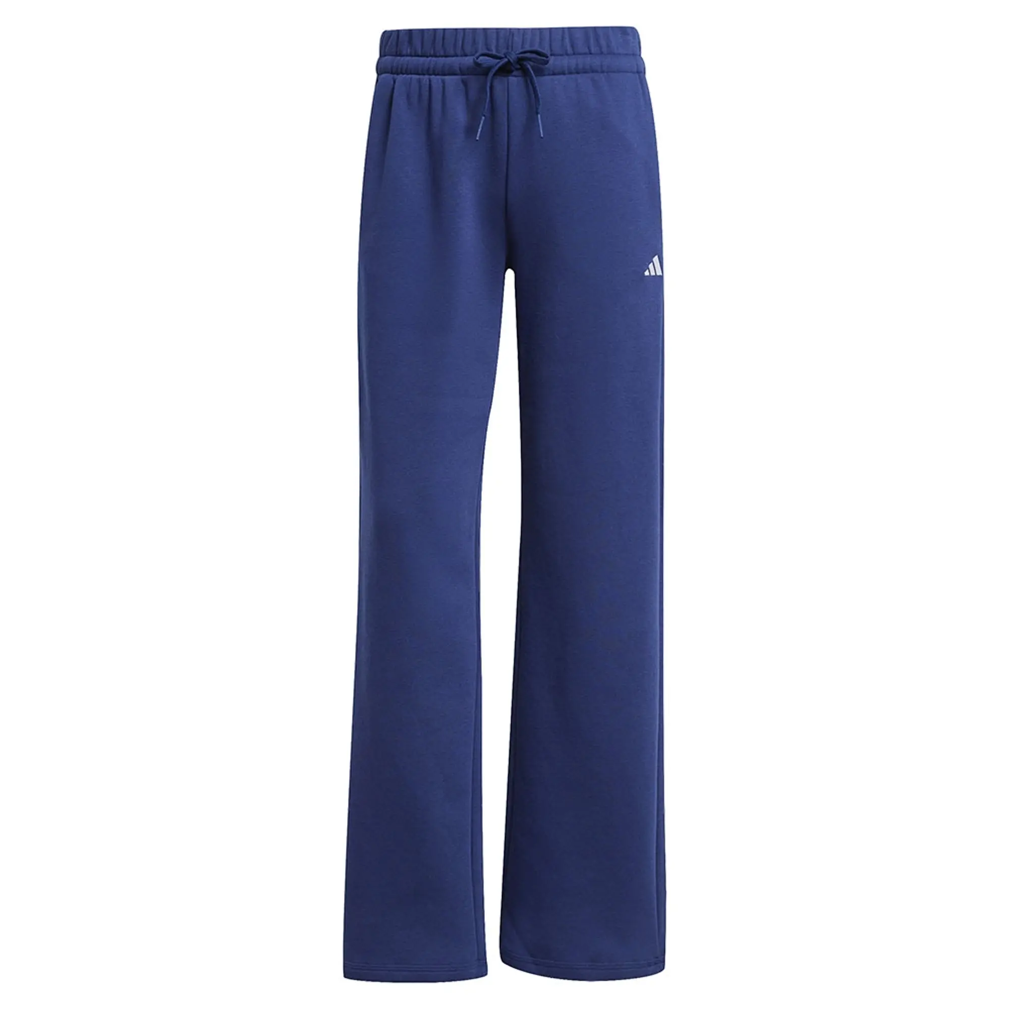 adidas Women's Essentials Small Logo Feel Cozy Open-Hem Joggers - Dark Blue/White -  Size: XS