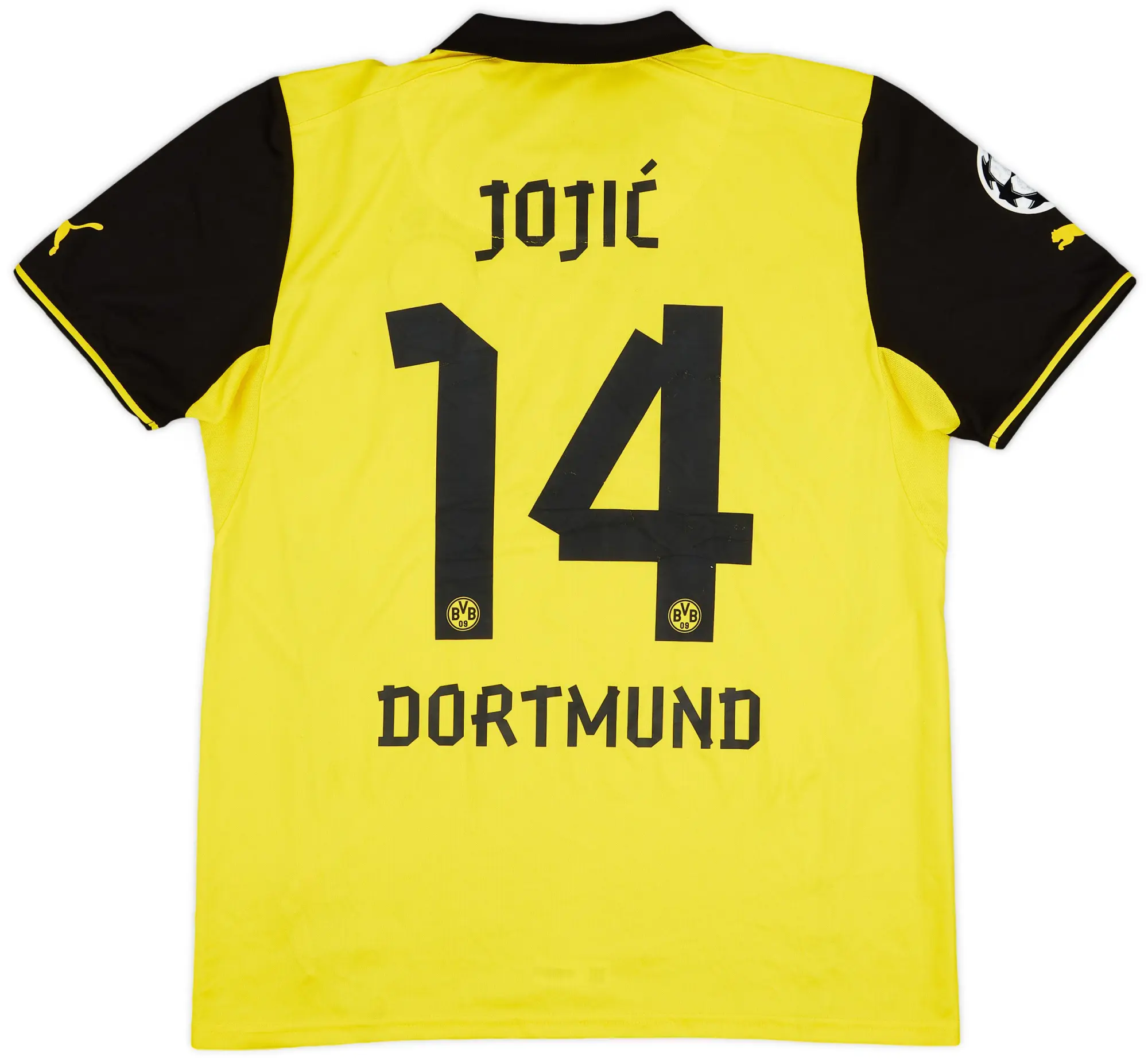 Puma 2013-14 Borussia Dortmund Home Shirt Jojic #14 - 8/10 - (L)