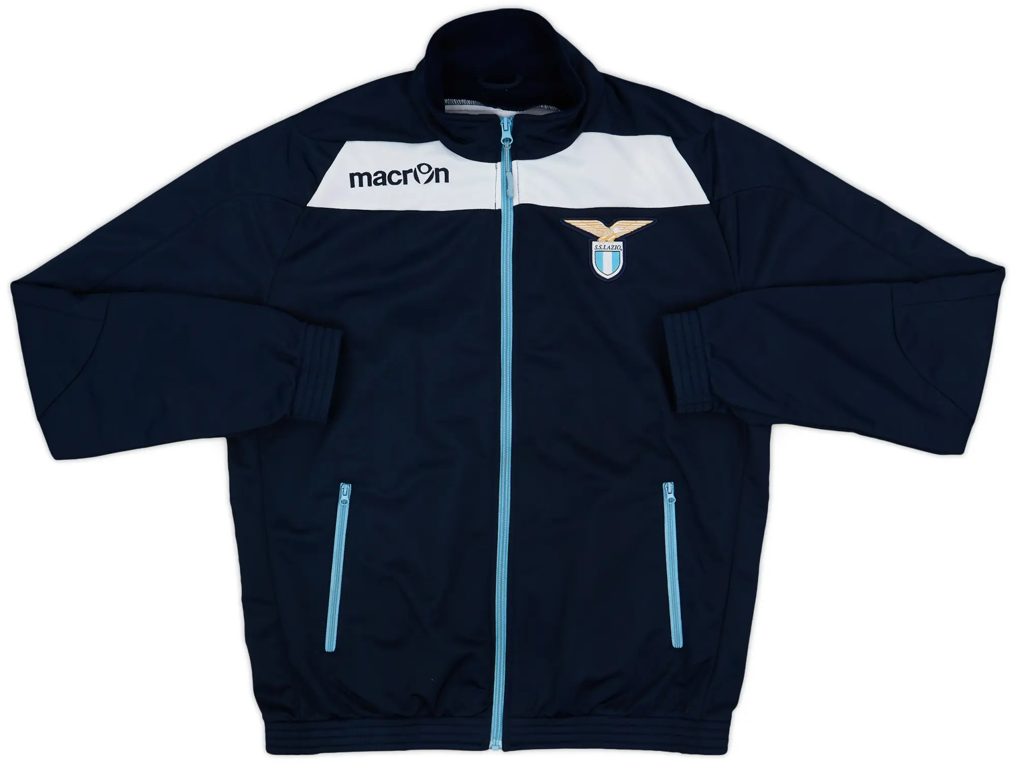 2014-15 Lazio Macron Track Jacket - 9/10 - (M)