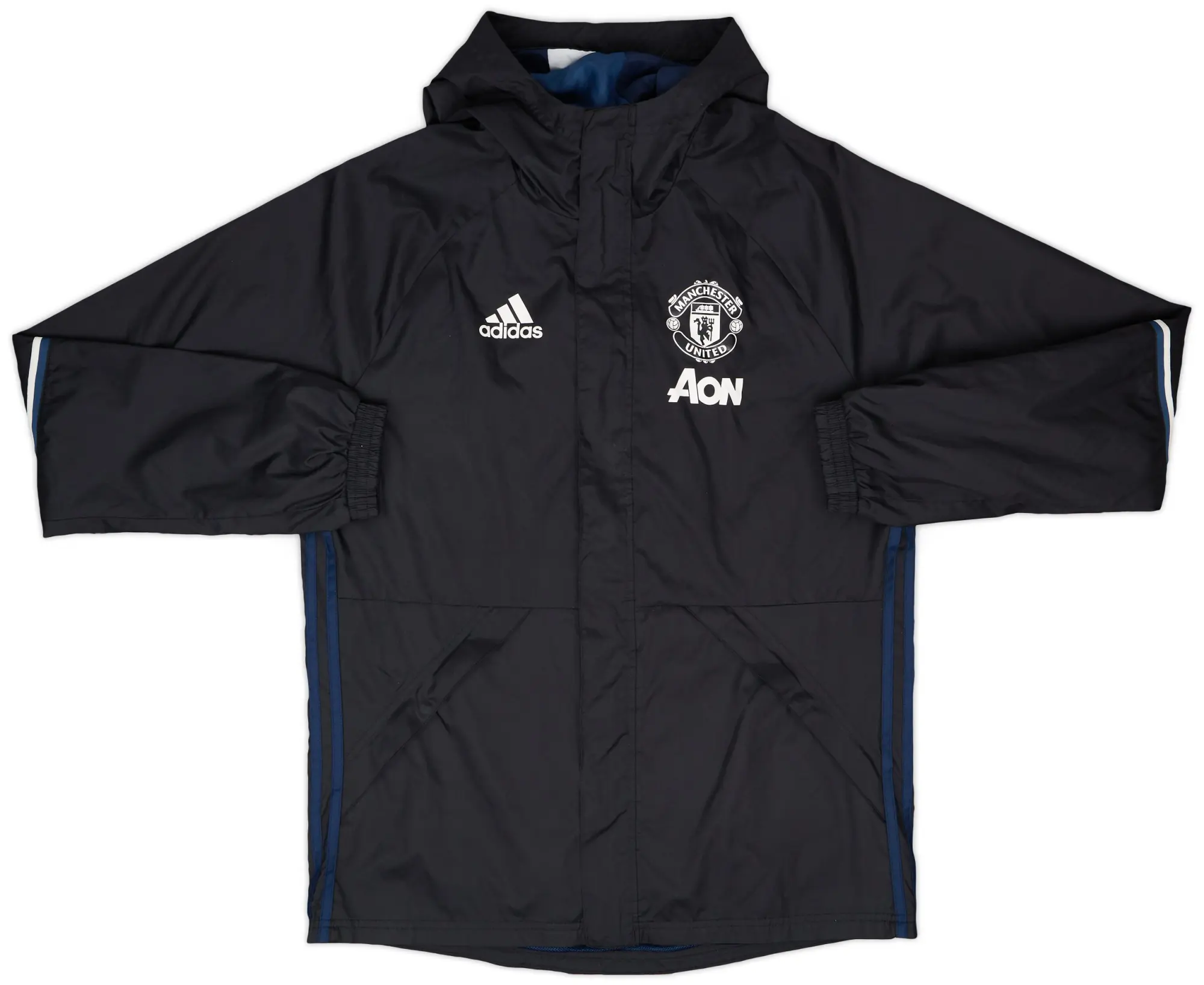 2016-17 Manchester United adidas Hooded Rain Jacket - 8/10 - (M)