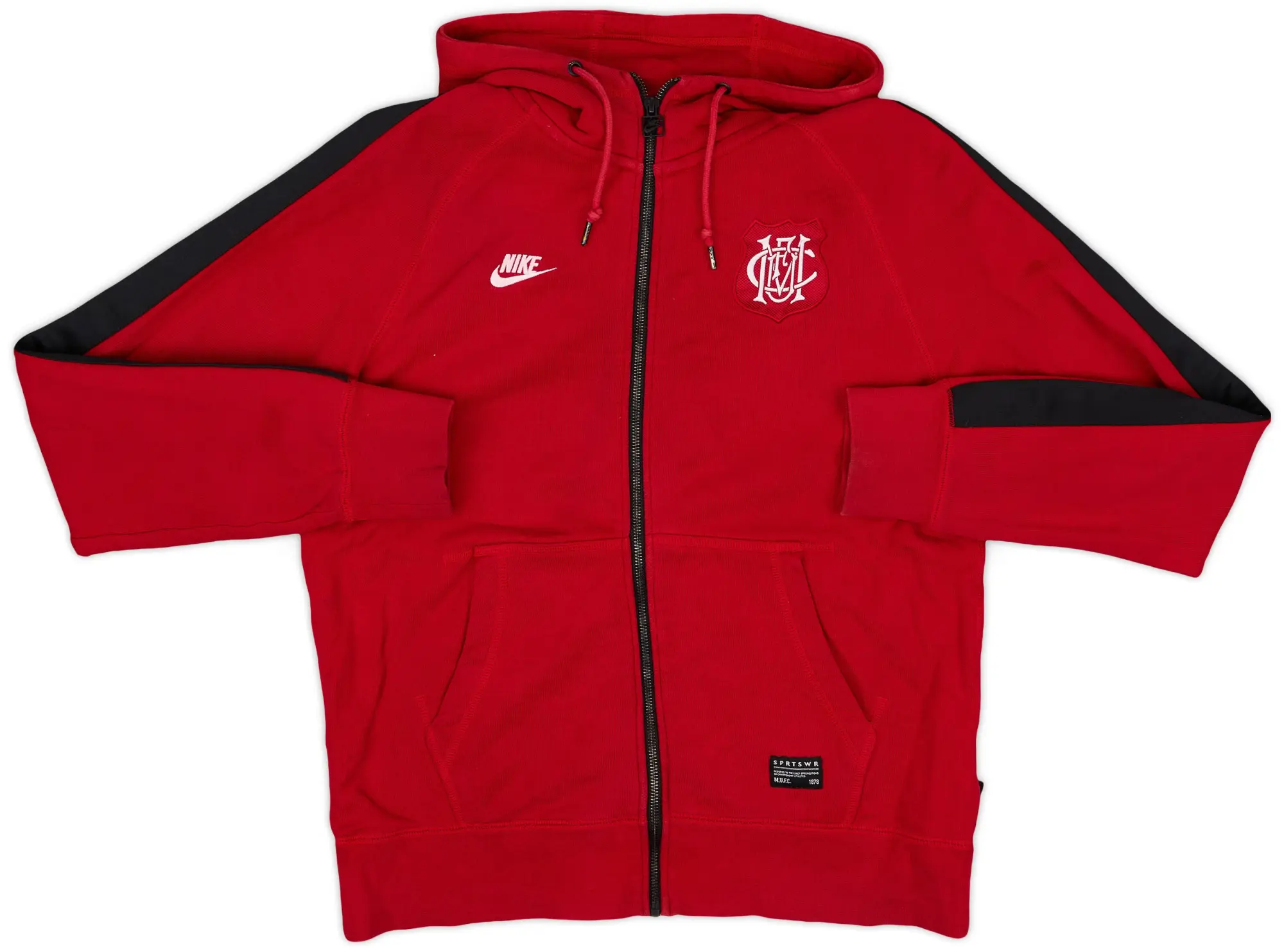 2014-15 Manchester United Nike Zipped Hooded Top - 8/10 - (M)