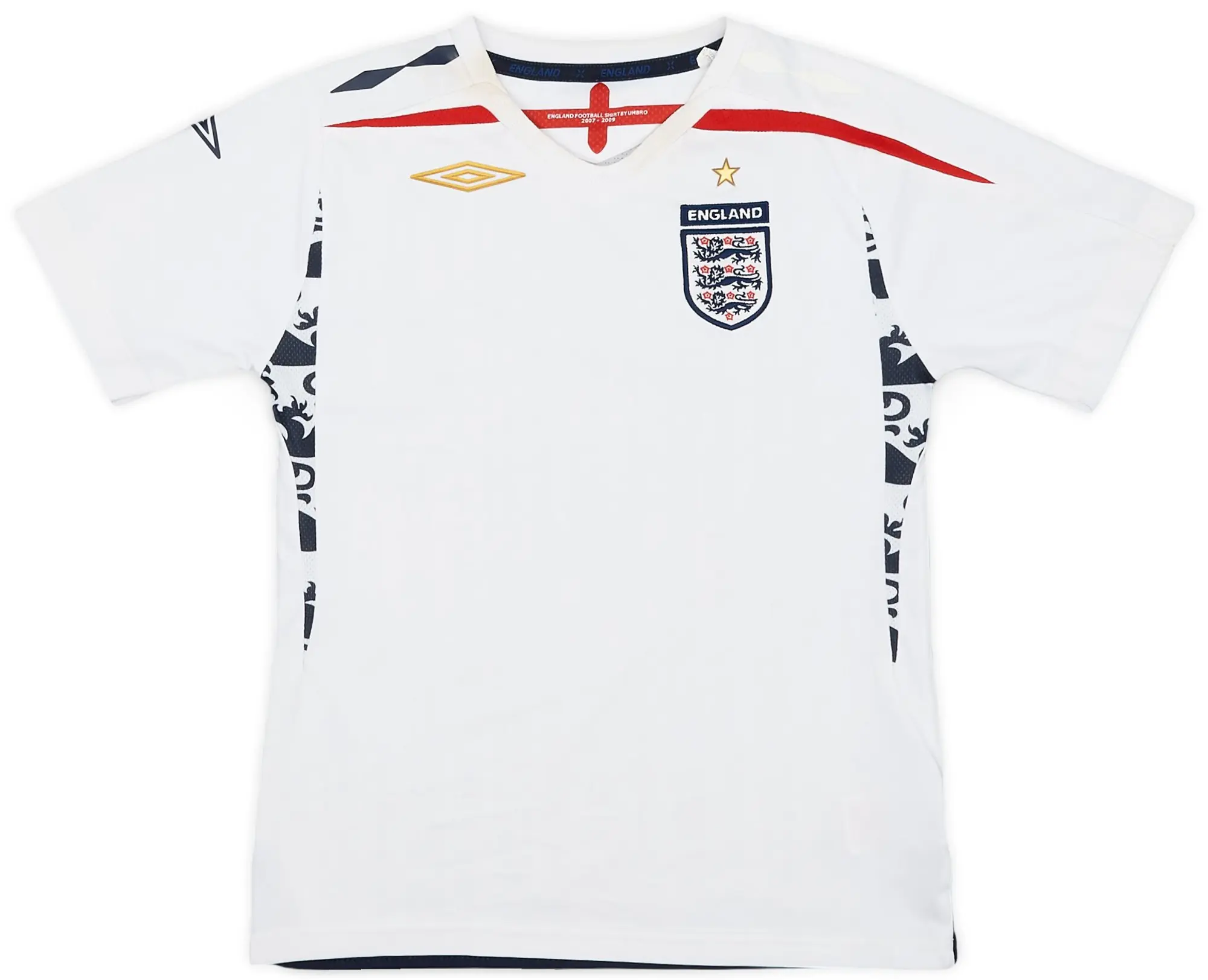 Umbro 2007-09 England Home Shirt - 7/10 - (6-7 Years)