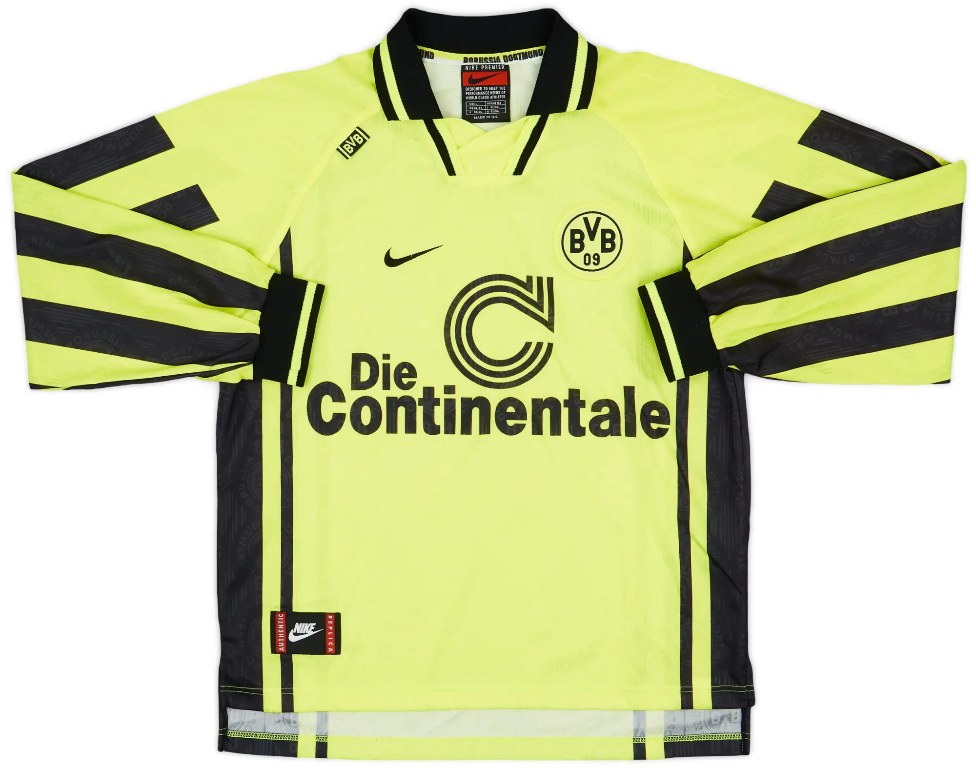 Nike 1996-97 Borussia Dortmund Home L/S Shirt - 9/10 - (L)