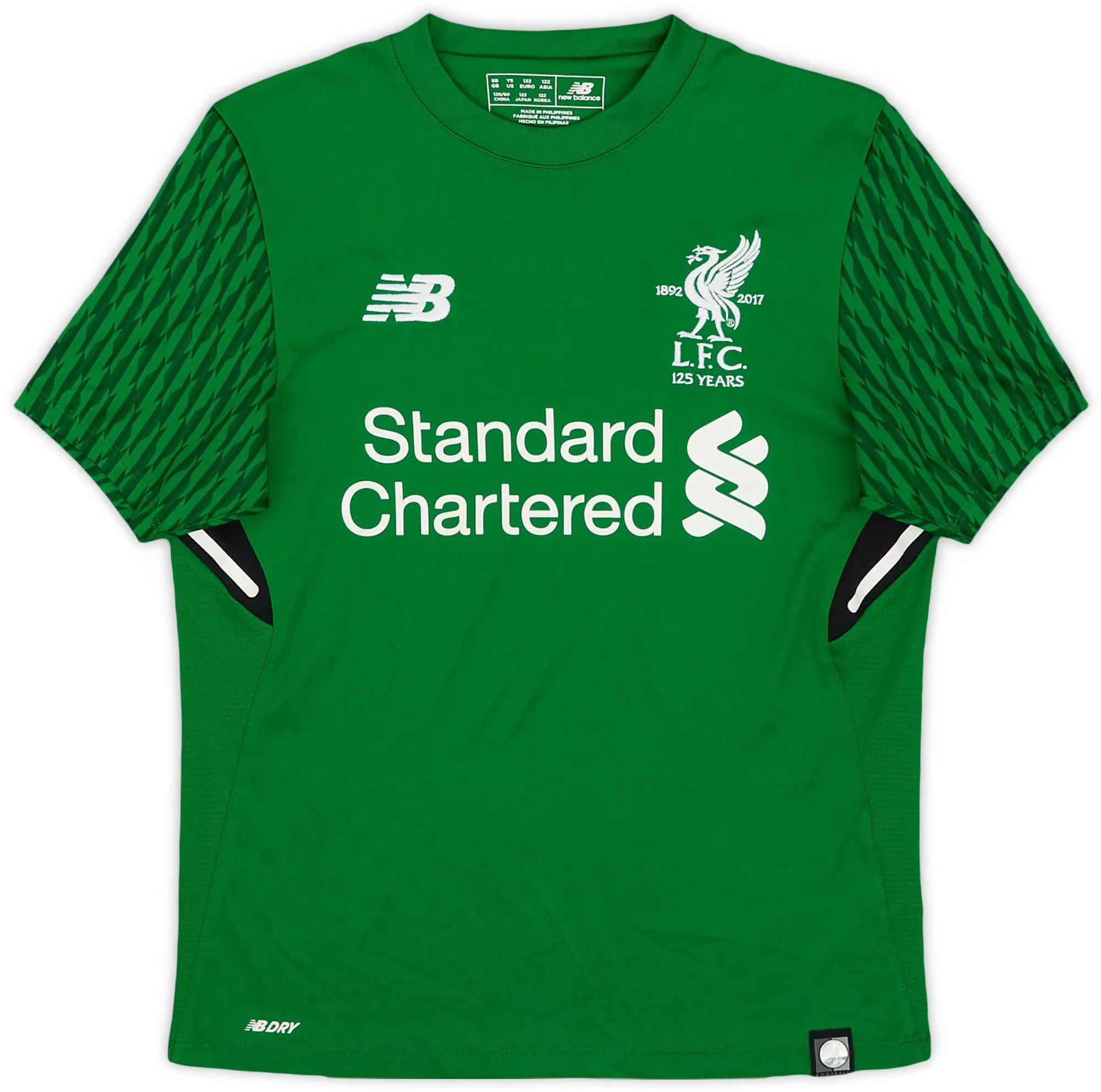 NewBalance 2017-18 Liverpool '125 Years' S/S GK Shirt - 9/10 - (S.Boys)