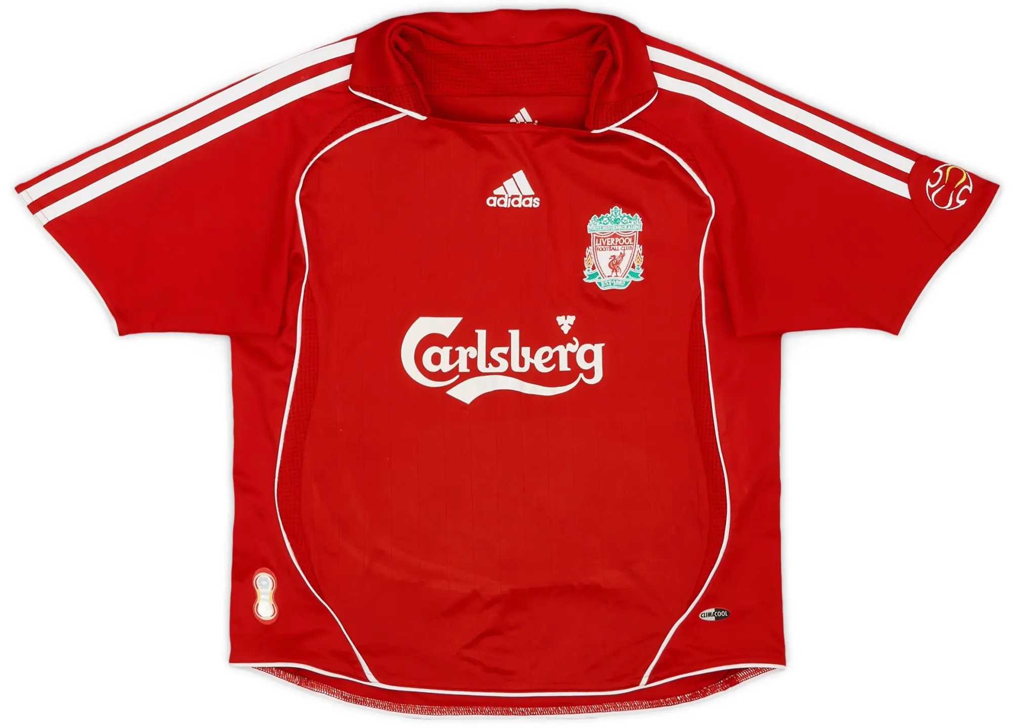 adidas 2006-08 Liverpool Home Shirt - 9/10 - (S.Boys)