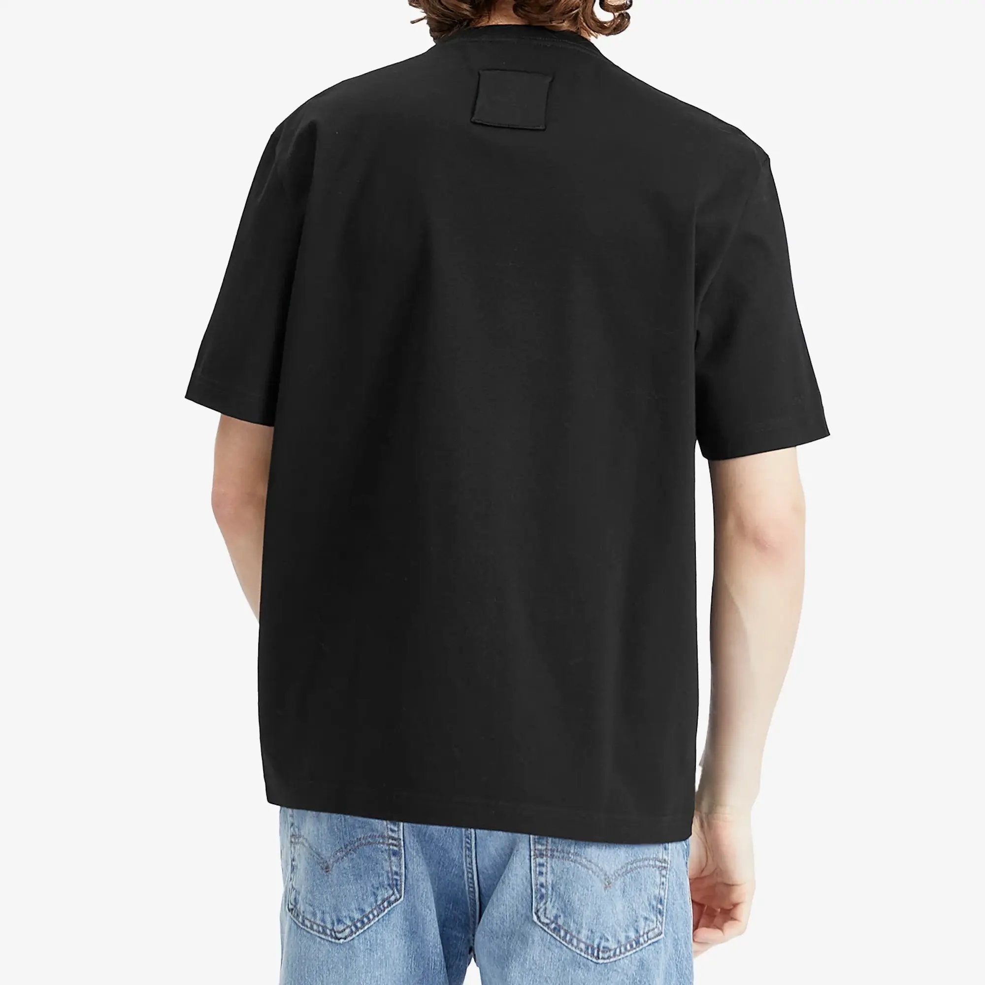 Lanvin Men's Denim Script Logo T-Shirt Black
