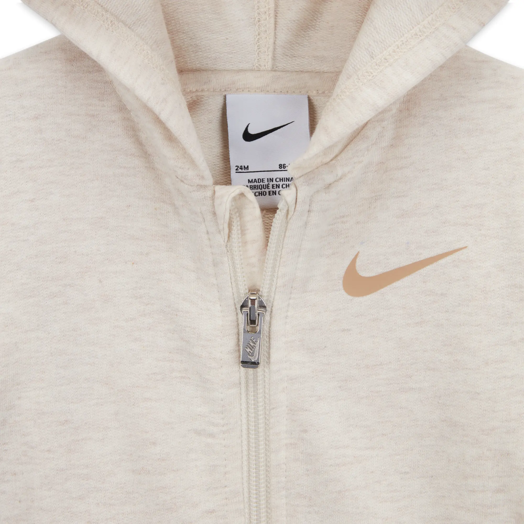 Nike Essentials Hooded Overalls Baby Overalls - Brown - Cotton