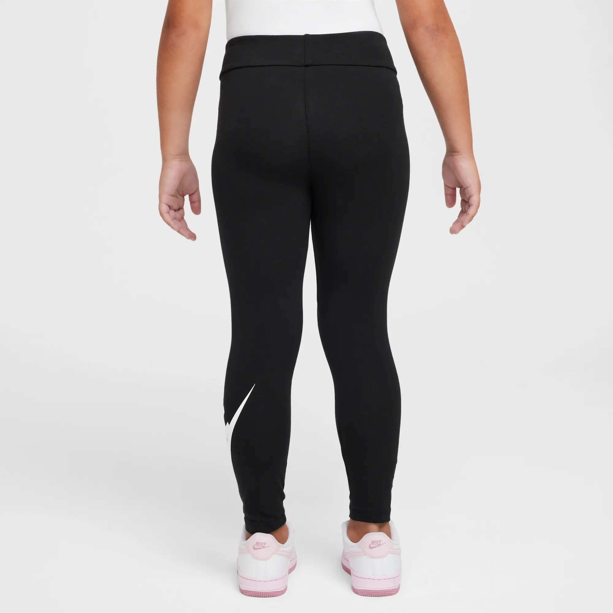 Nike Sportswear Club Younger Kids' High-Rise Leggings - Black - Cotton