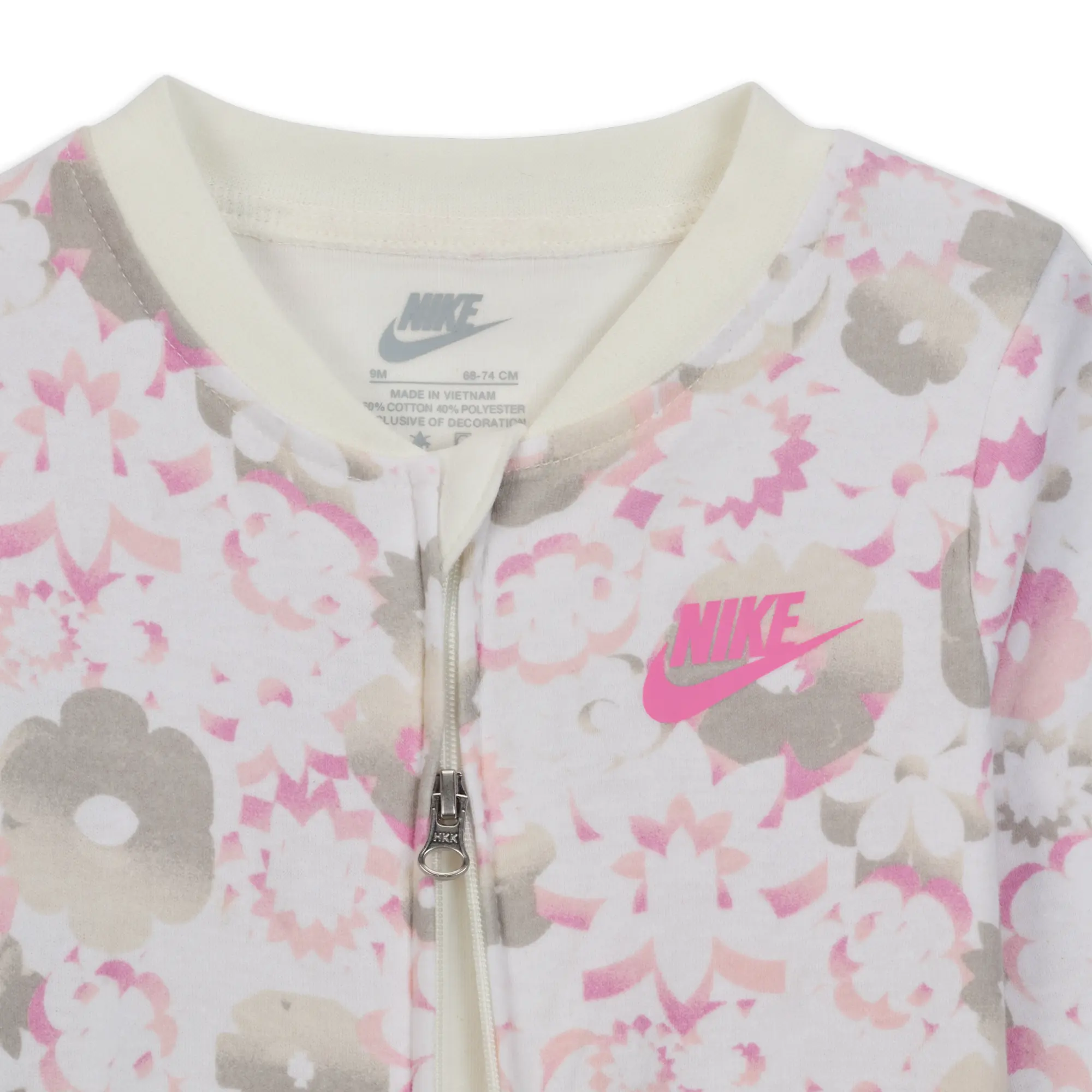 Nike Flow-Ral Baby Printed Footed Overalls - White - Cotton