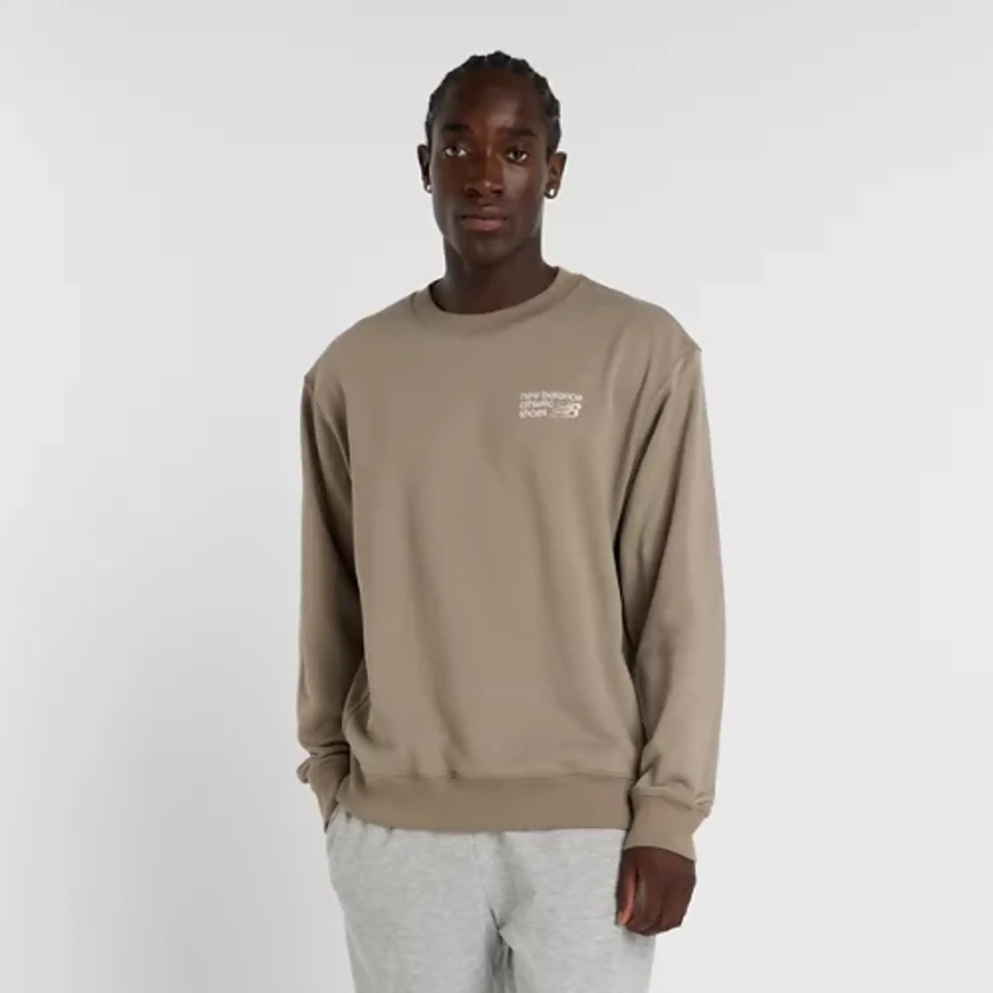 Sweatshirt New Balance Athletics Premium Logo Crew Sweatshirt Grey Xxl