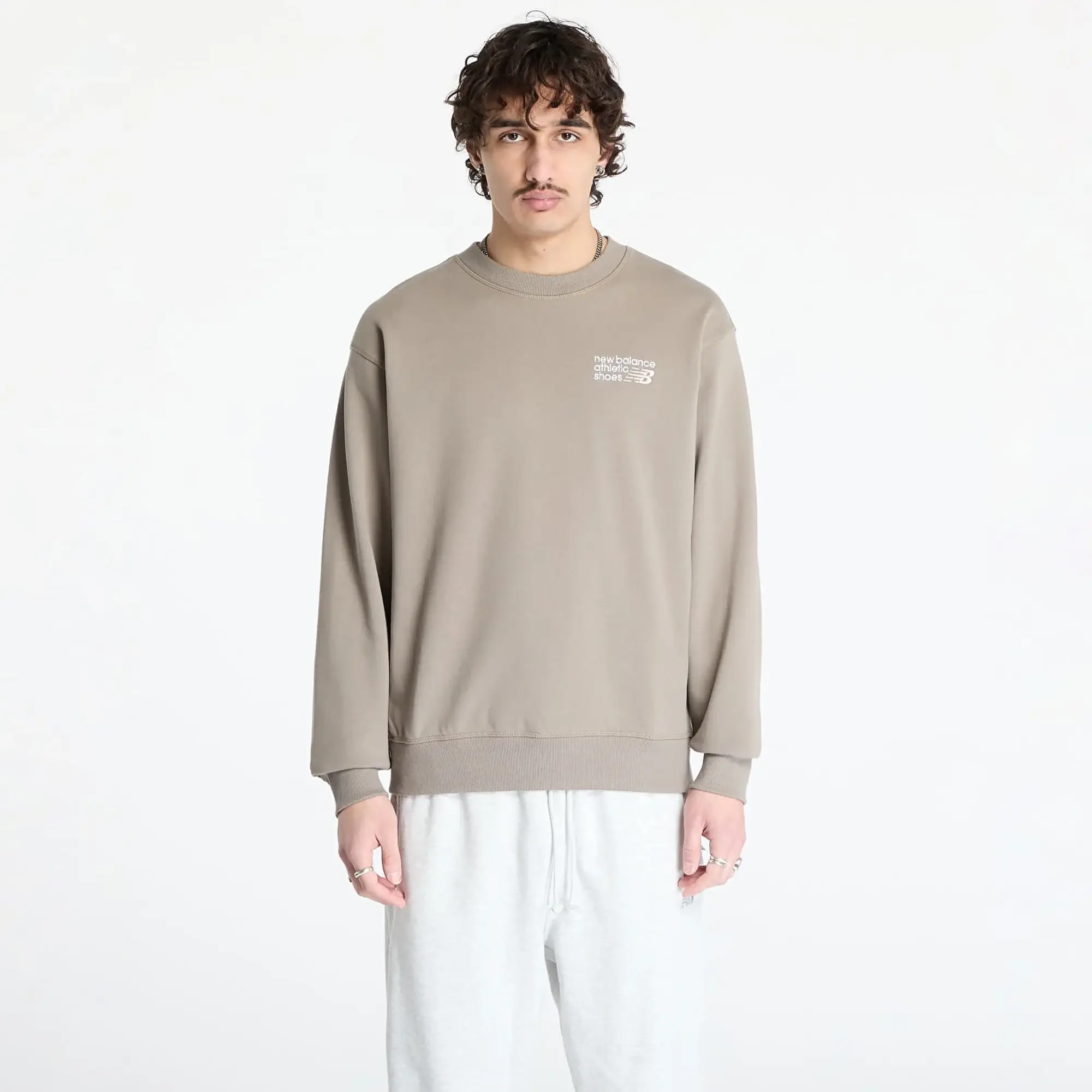 Sweatshirt New Balance Athletics Premium Logo Crew Sweatshirt Grey Xxl