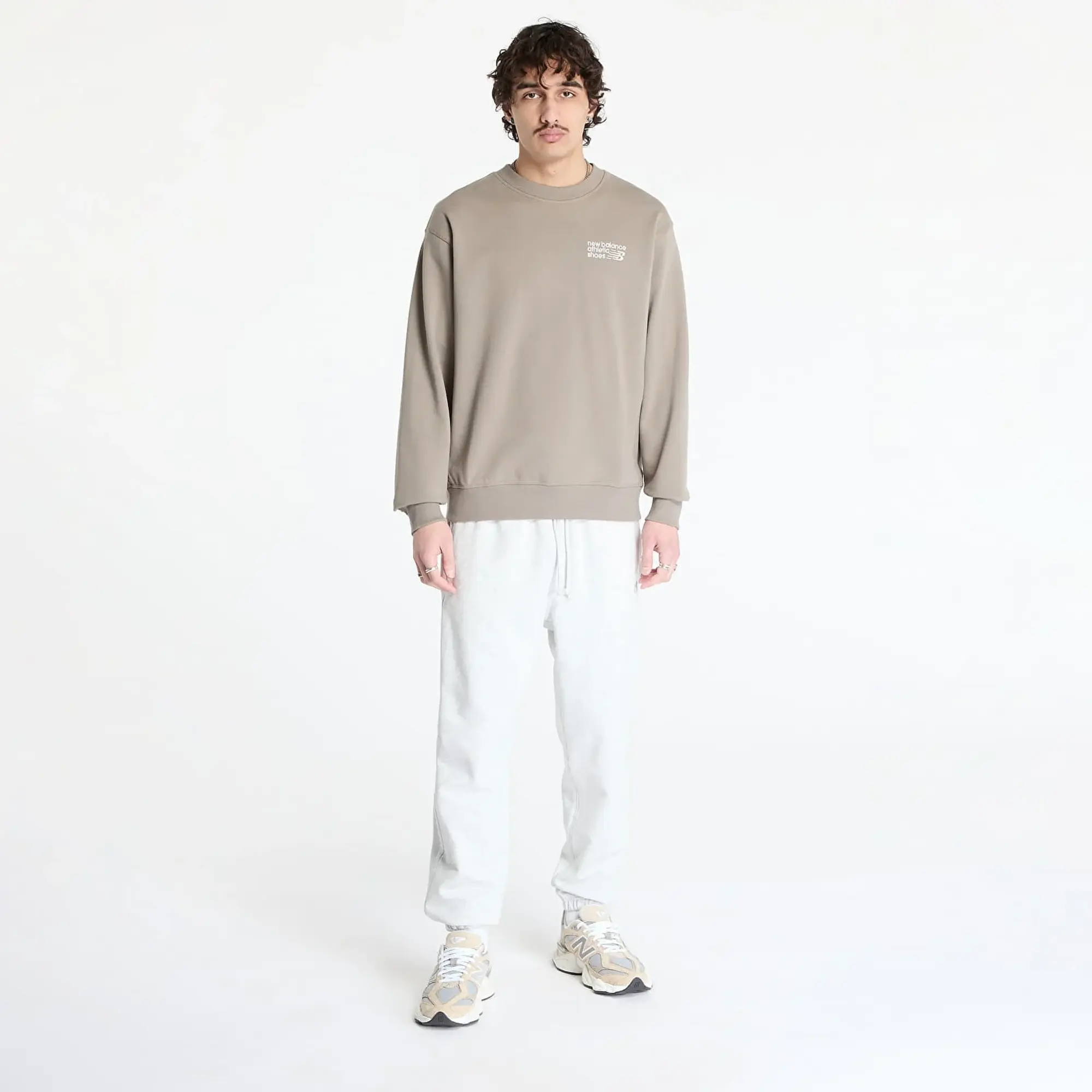 Sweatshirt New Balance Athletics Premium Logo Crew Sweatshirt Grey Xxl