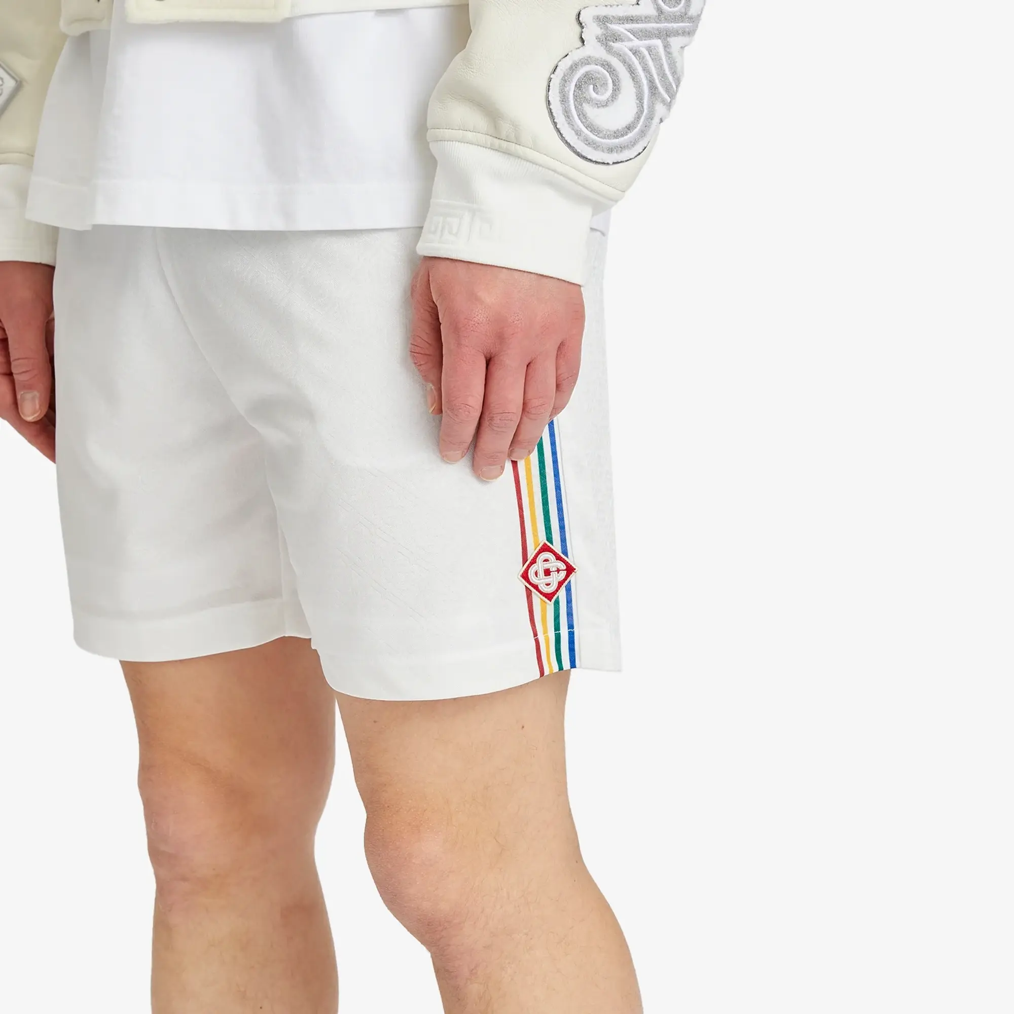 Casablanca Men's Football Shorts Off-White