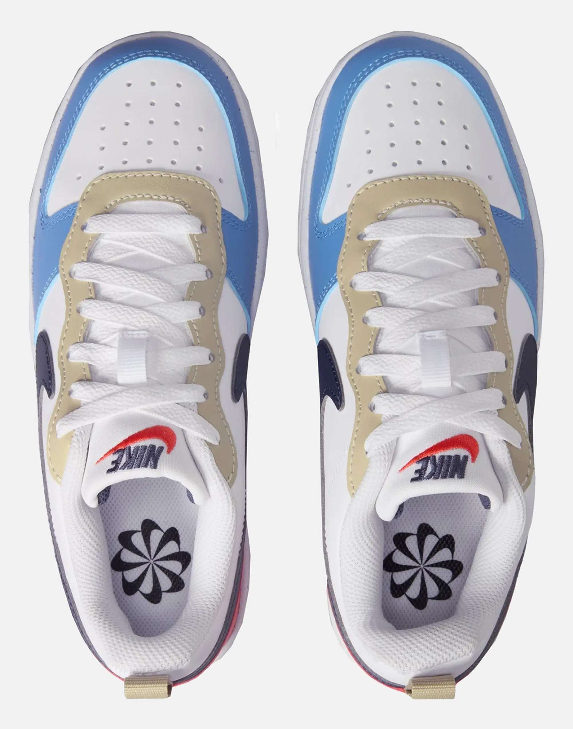 Nike Older Kids Court Borough Low Recraft Trainers in White/Blue