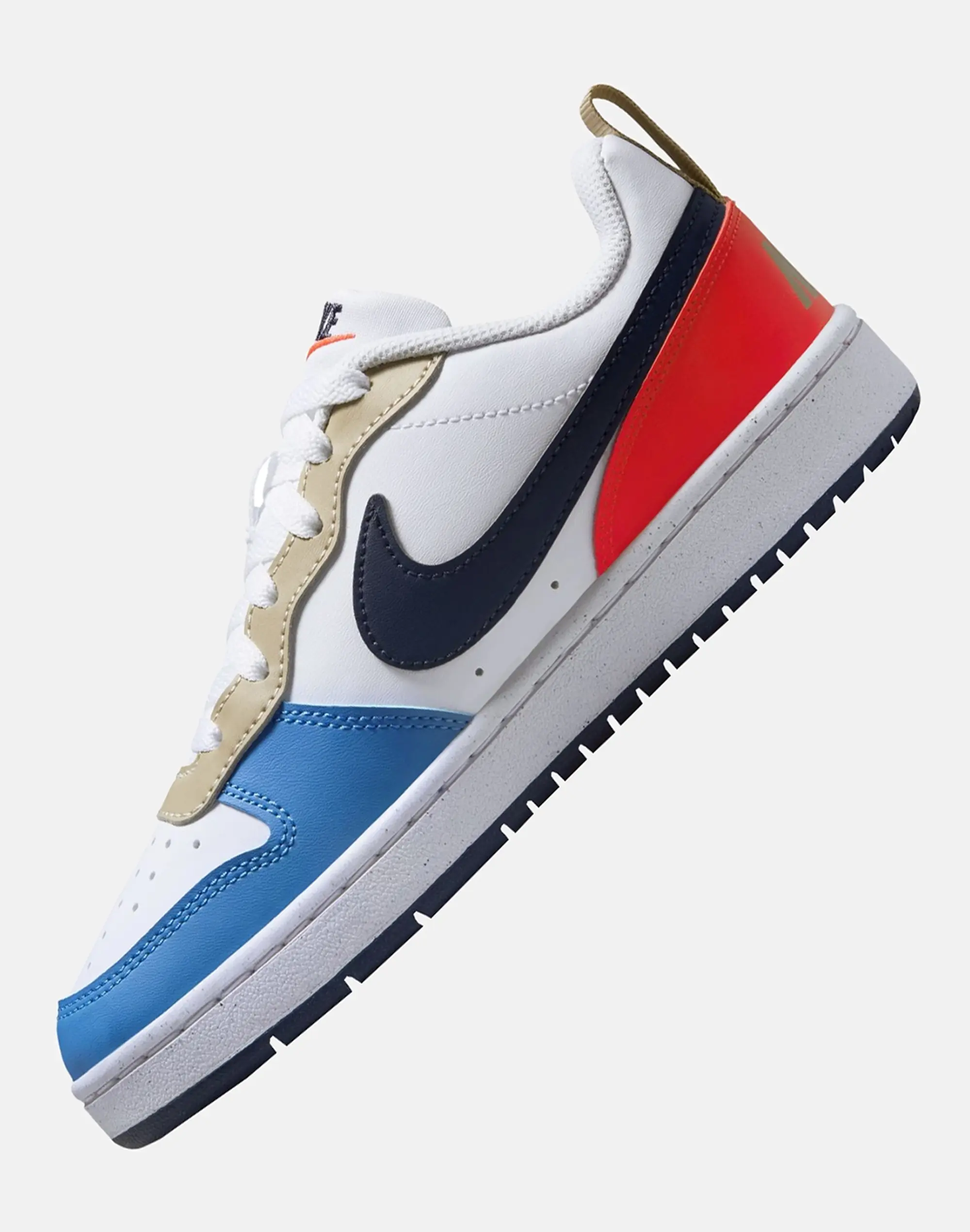 Nike Older Kids Court Borough Low Recraft Trainers in White/Blue