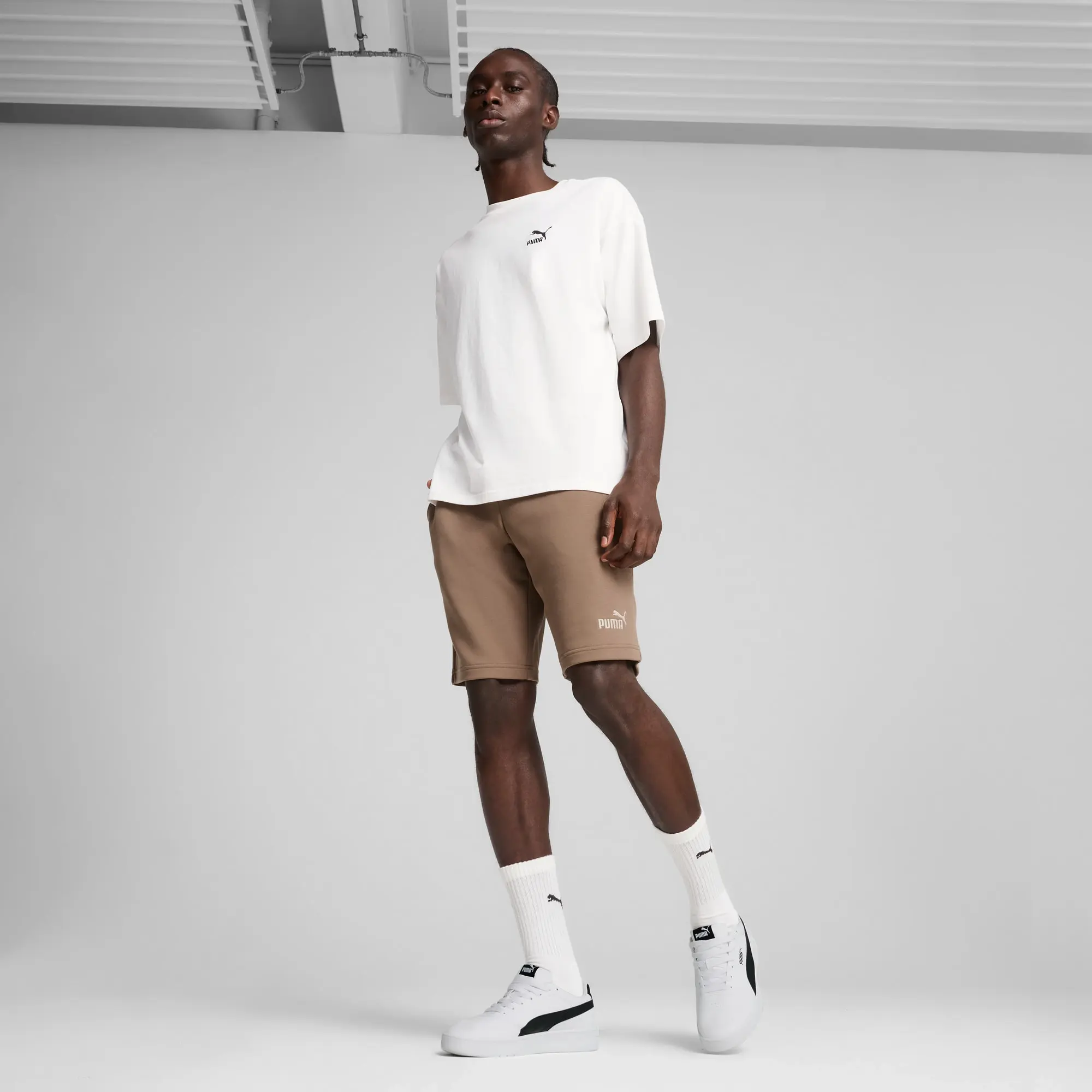 PUMA Essentials No. 1 Logo 10 Shorts Men, Totally Taupe