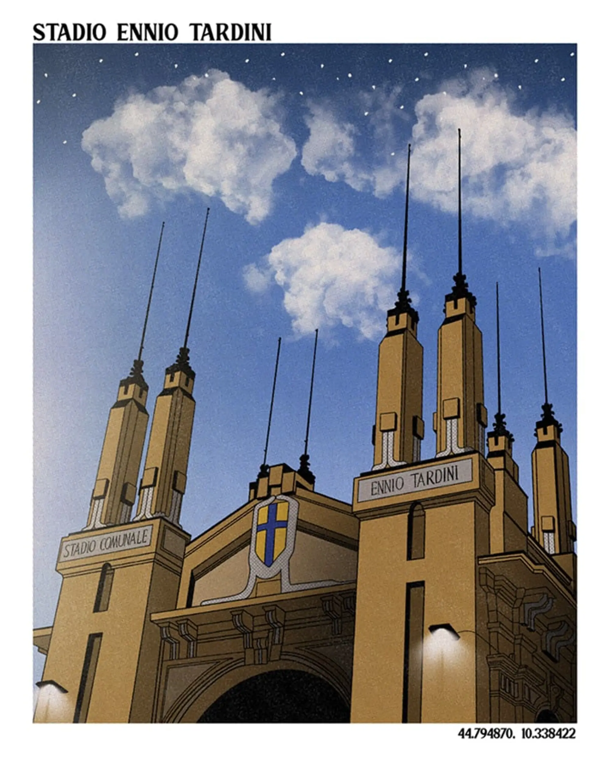 Classic Football Shirts Stadio Ennio Tardini A3 Print/Poster