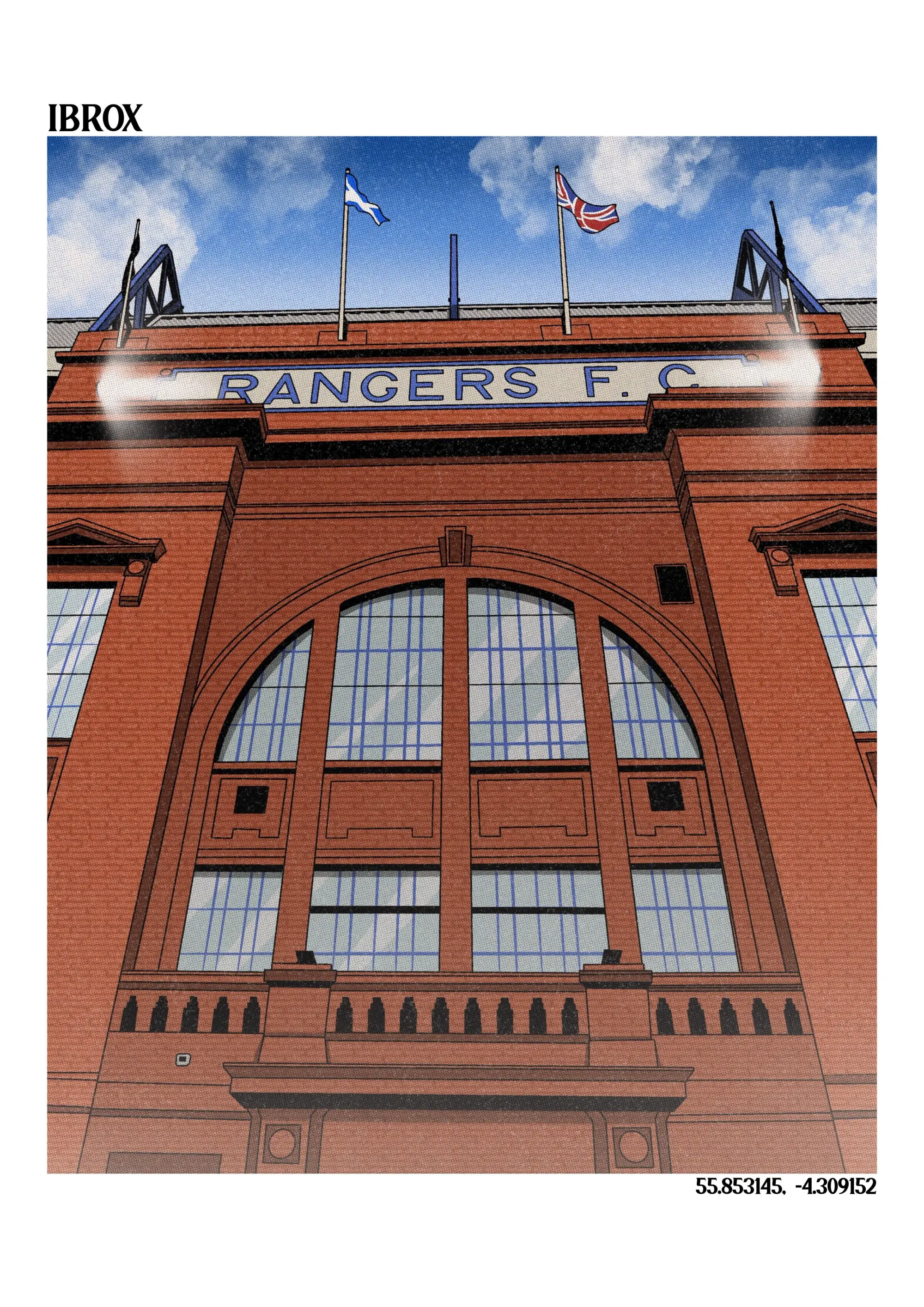 Classic Football Shirts Ibrox A3 Print/Poster