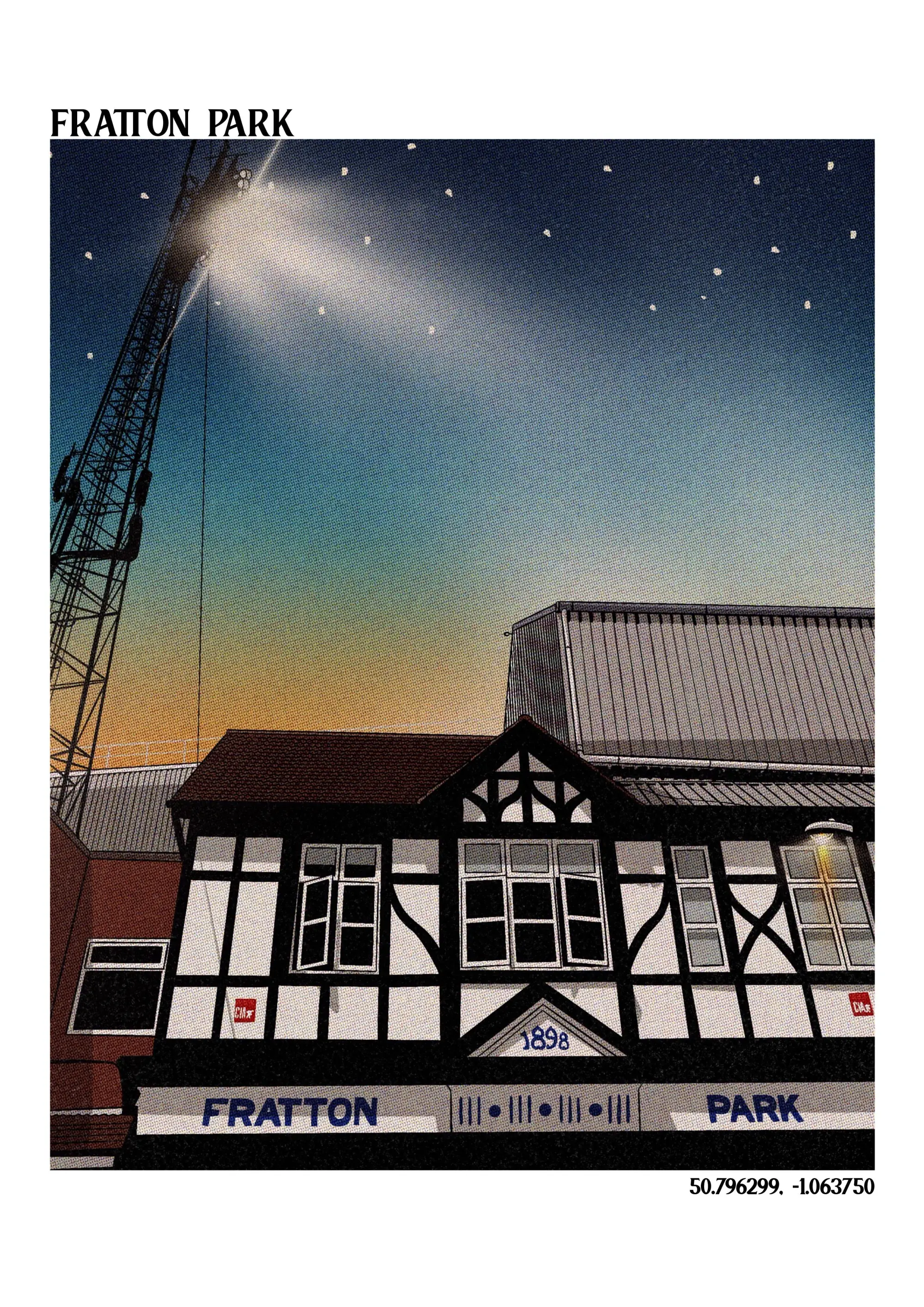 Classic Football Shirts Fratton Park A3 Print/Poster