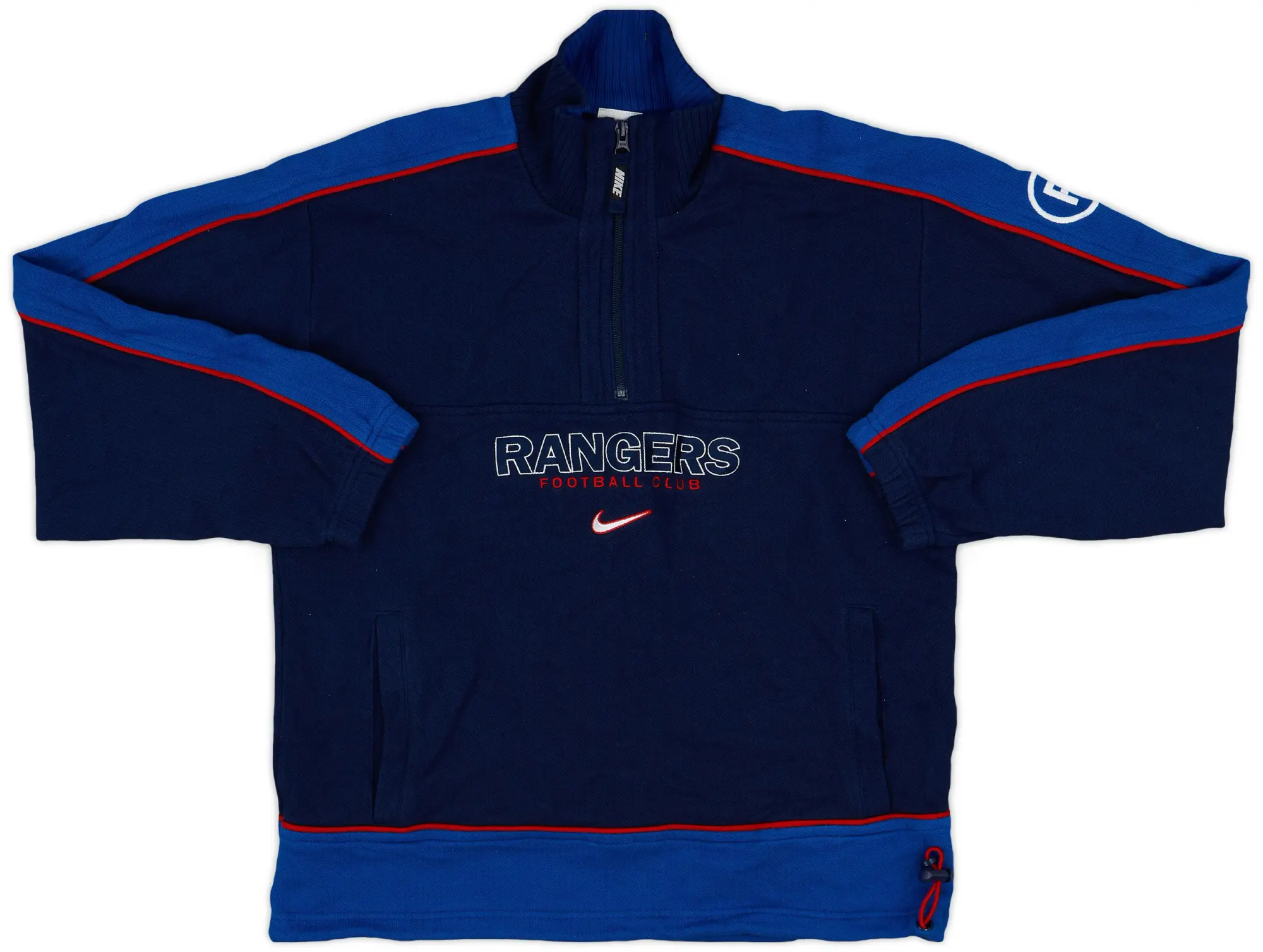 1997-98 Rangers Nike 1/4 Zip Drill Top - 9/10 - (S)