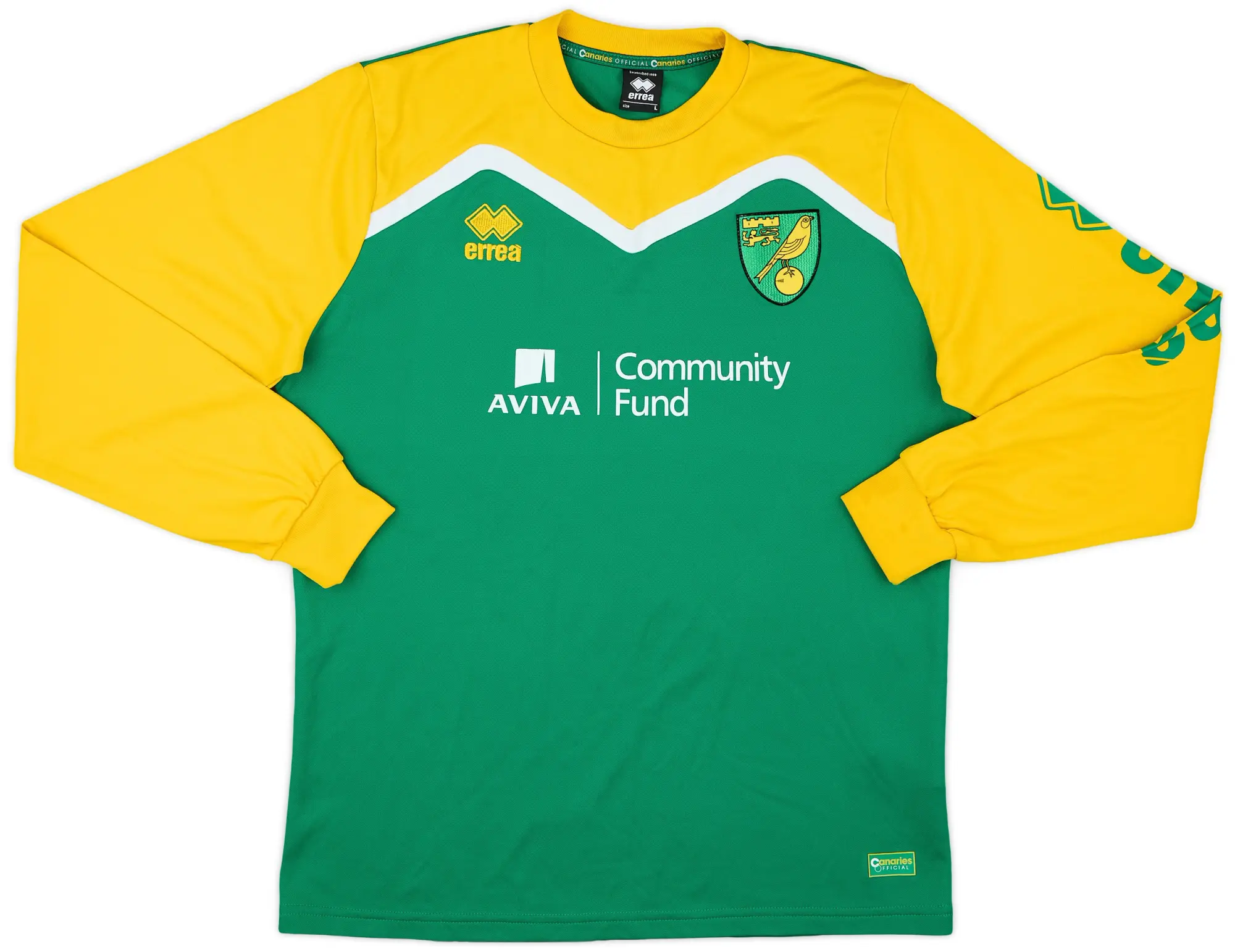 2016-17 Norwich Errea Sweat Top - 8/10 - (L)