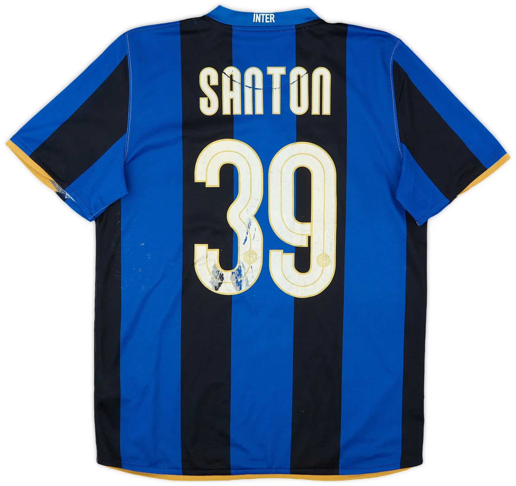 Nike 2008-09 Inter Milan Home Shirt Santon #39 - 5/10 - (M)