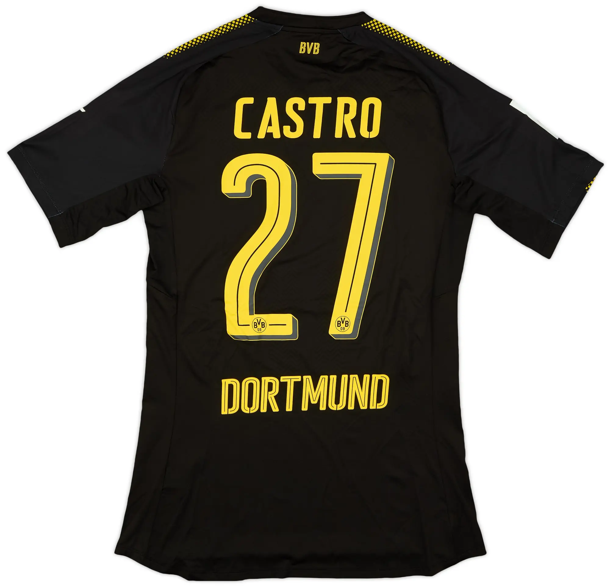 Puma 2017-18 Borussia Dortmund Match Issue Away Shirt Castro #27