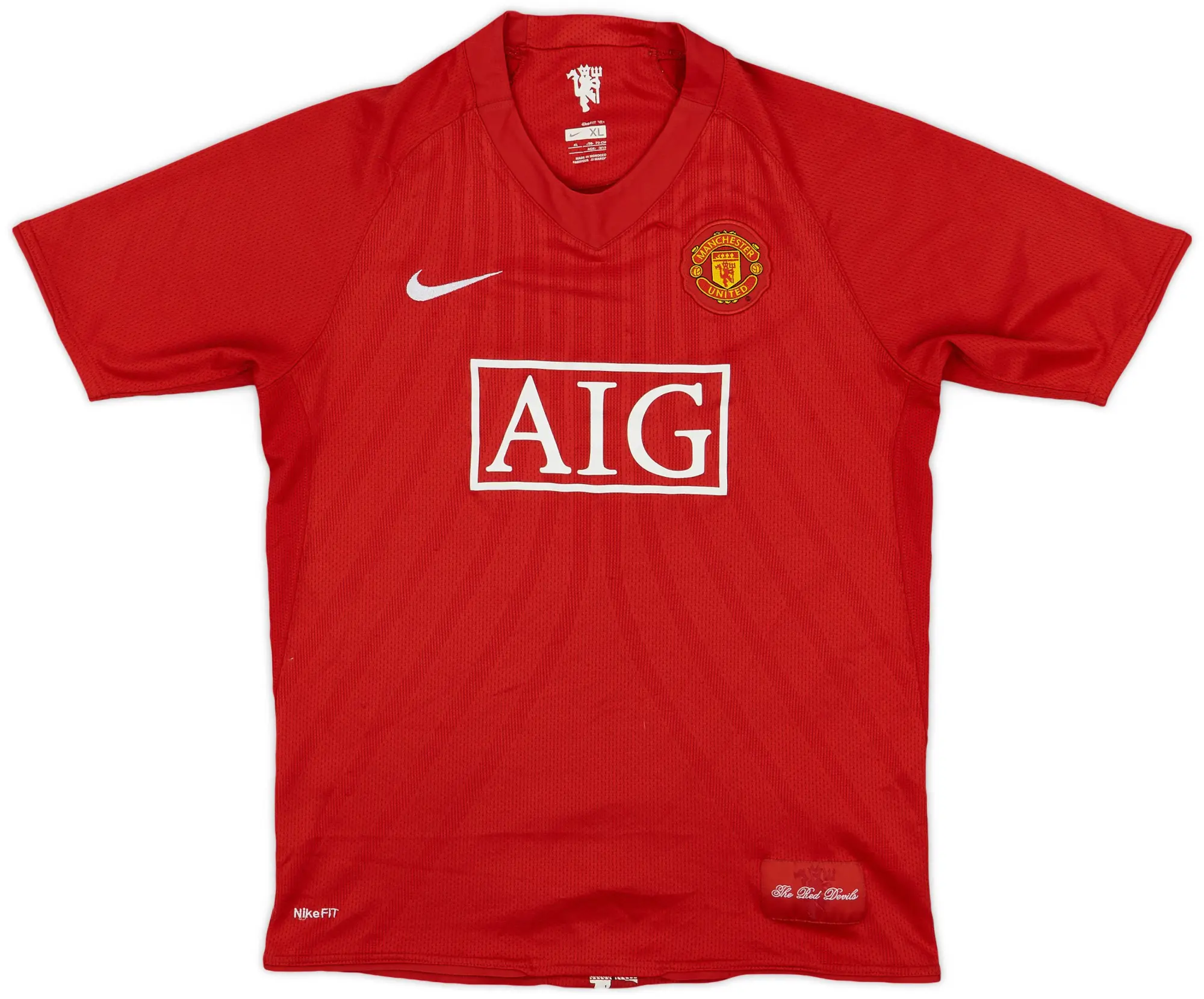 Nike 2007-09 Manchester United Home Shirt - 5/10 - (XL.Boys)