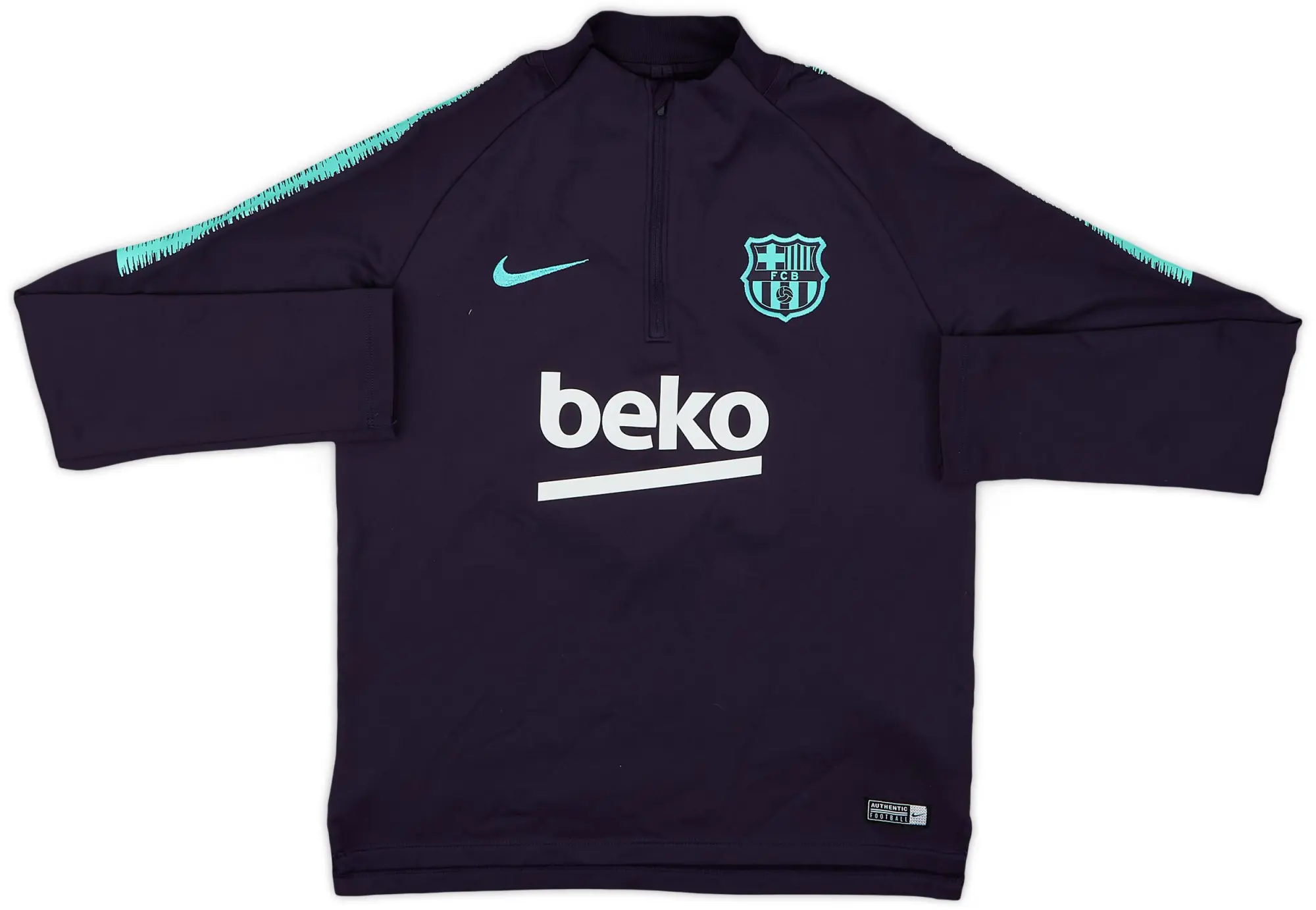 2018-19 Barcelona Nike 1/4 Zip Drill Top - 9/10 - (L.Boys)