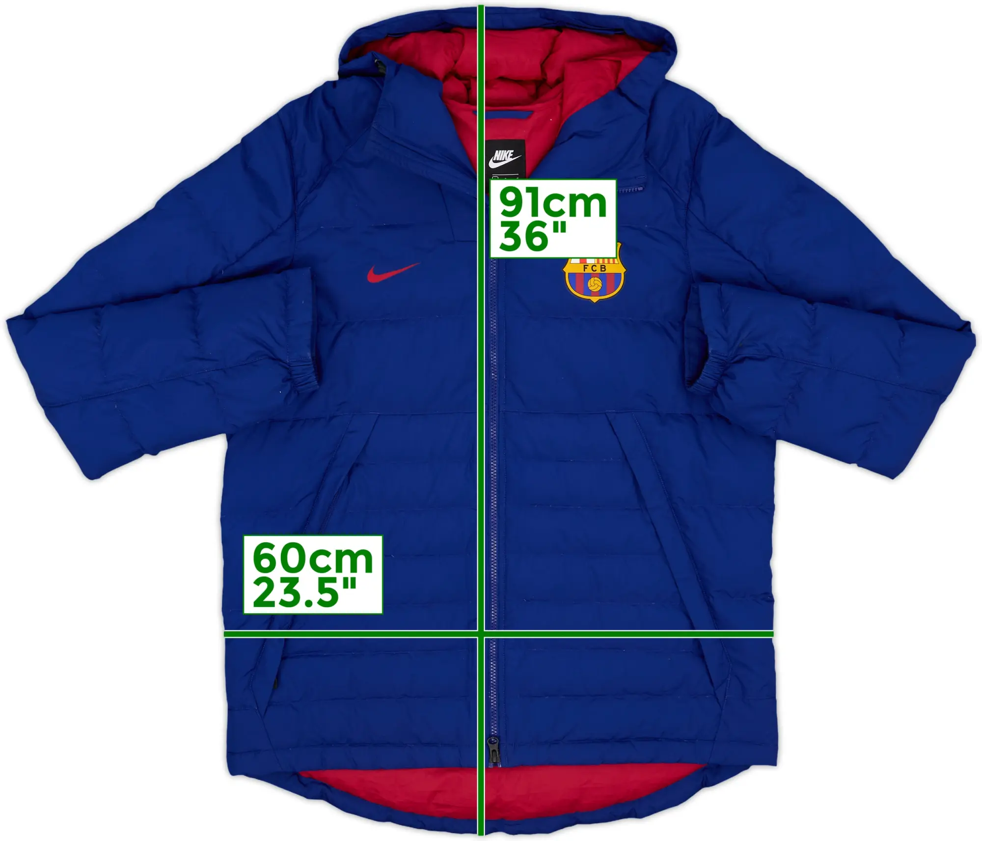 2018-19 Barcelona Nike 1/4 Zip Drill Top - 9/10 - (L.Boys)