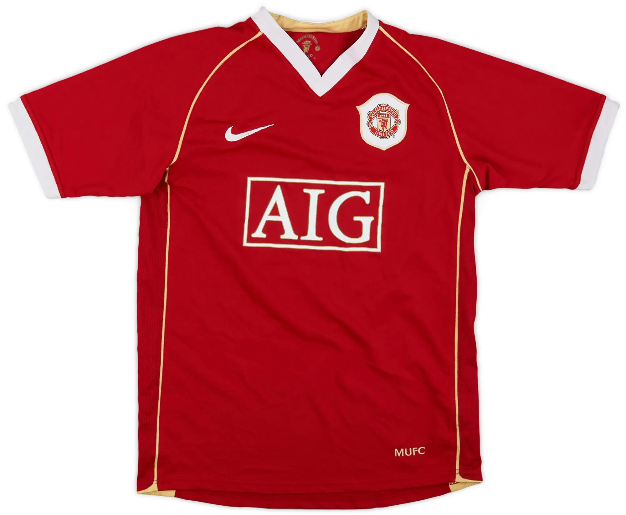 Nike 2006-07 Manchester United Home Shirt - 8/10 - (L.Boys)
