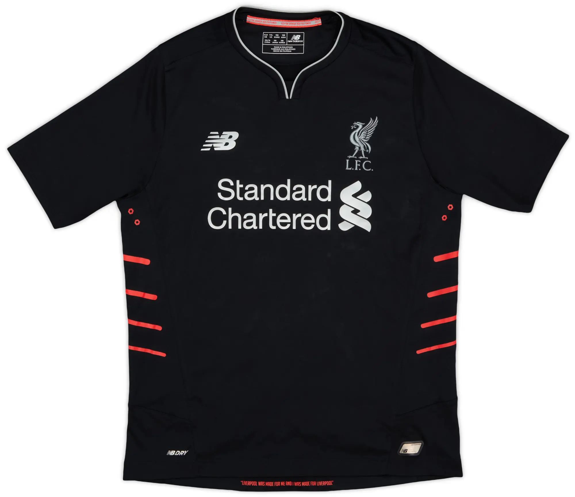 NewBalance 2016-17 Liverpool Away Shirt - 8/10 - (XL.Boys)