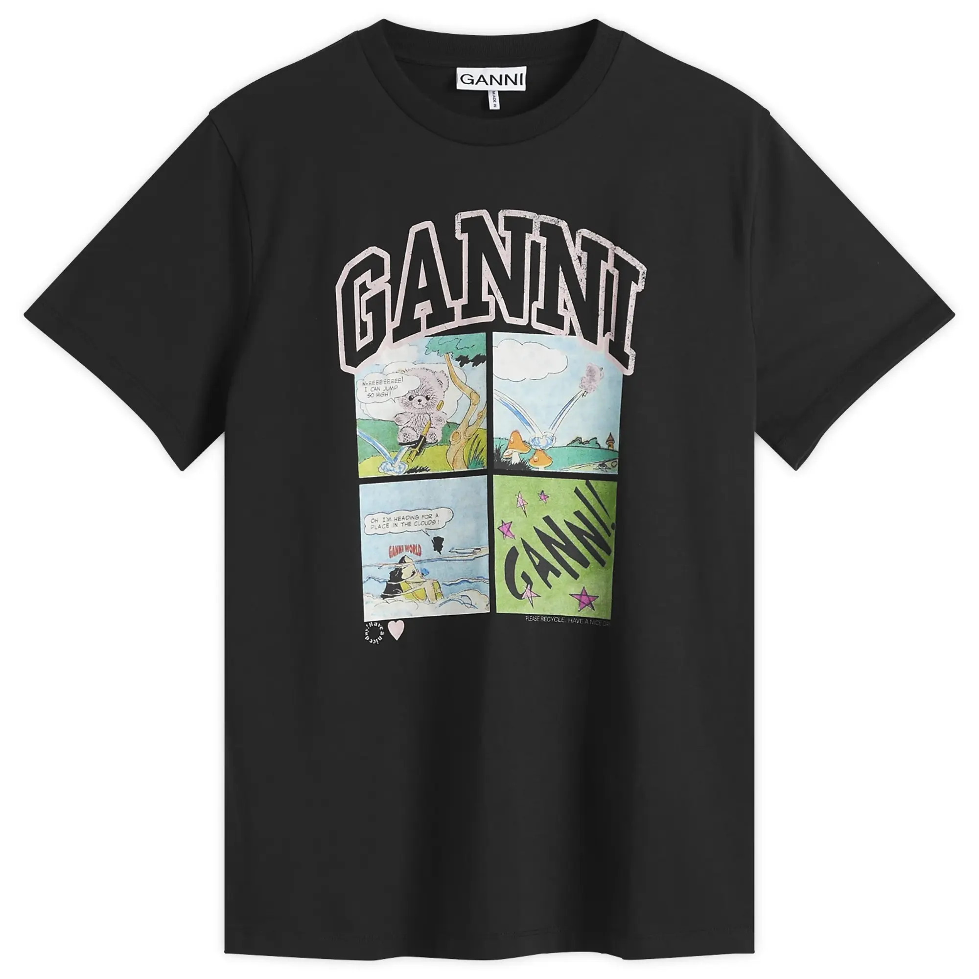 GANNI Women's BD Teddy Relaxed T-Shirt Phantom