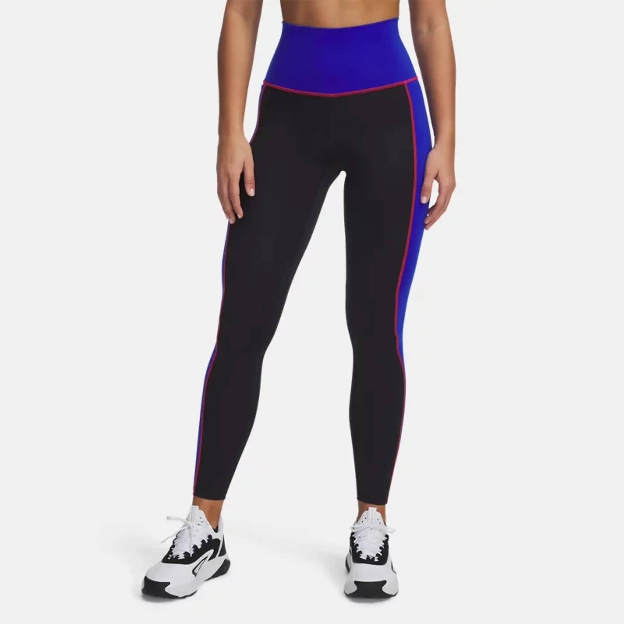 Under Armour Women's Project Rock Ankle Leggings Black / Royal / Black XS