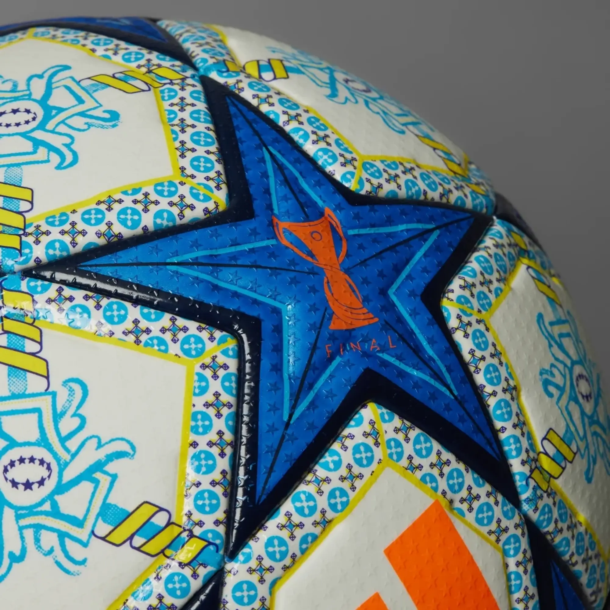 Adidas Football Women Champions League Final 2024/25 Lisbon Pro Match Ball - ['White', 'Orange', 'Blue']