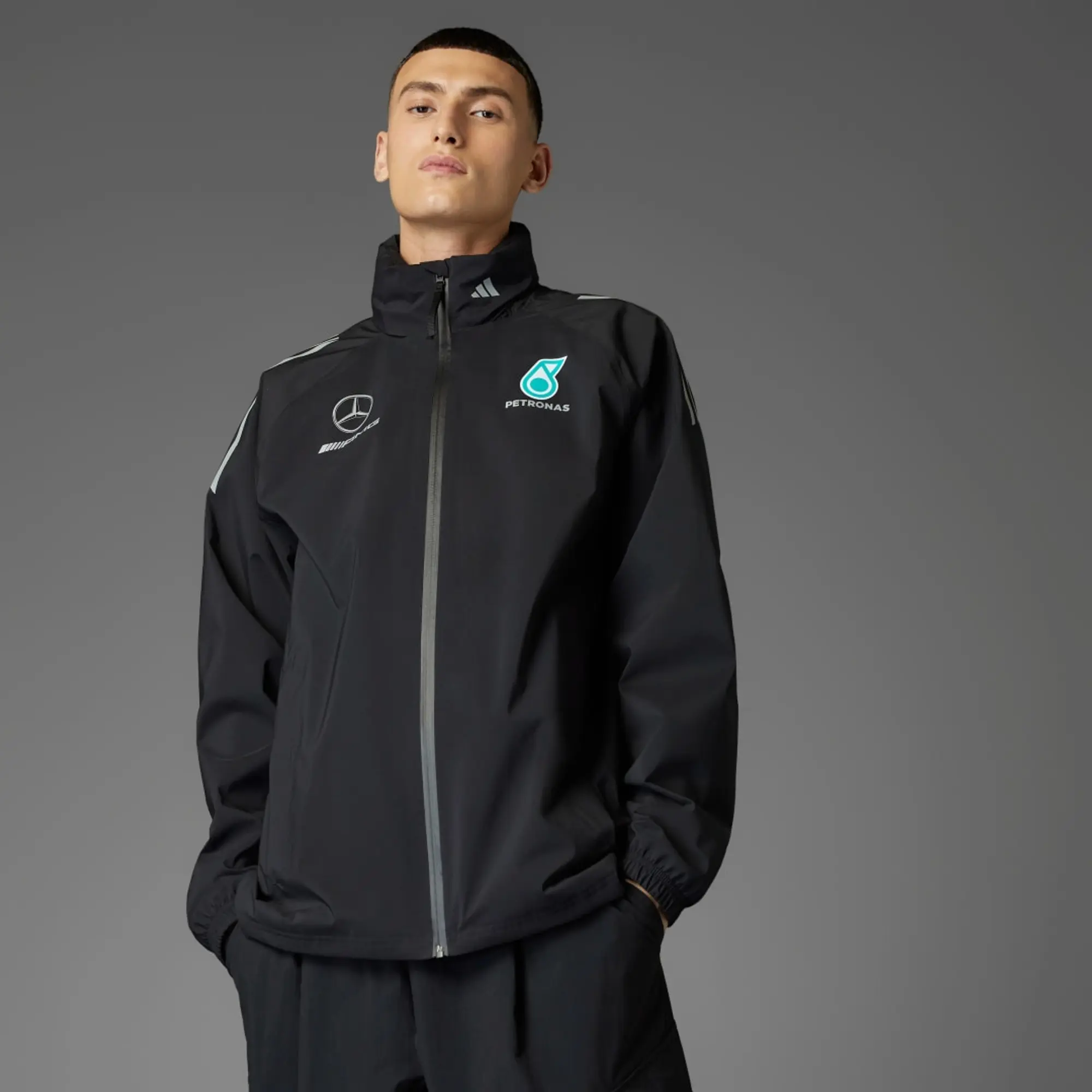 adidas MERCEDES - AMG PETRONAS FORMULA ONE TEAM MECHANICS RAIN JACKET