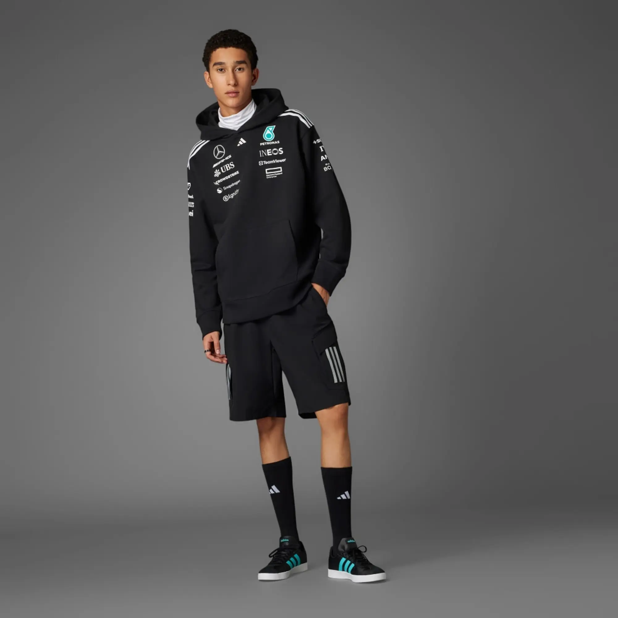 Sweatshirt Adidas X Mercedes Amg Petronas Formula One Team Team Hoodie Black/ Black/ White Xxl