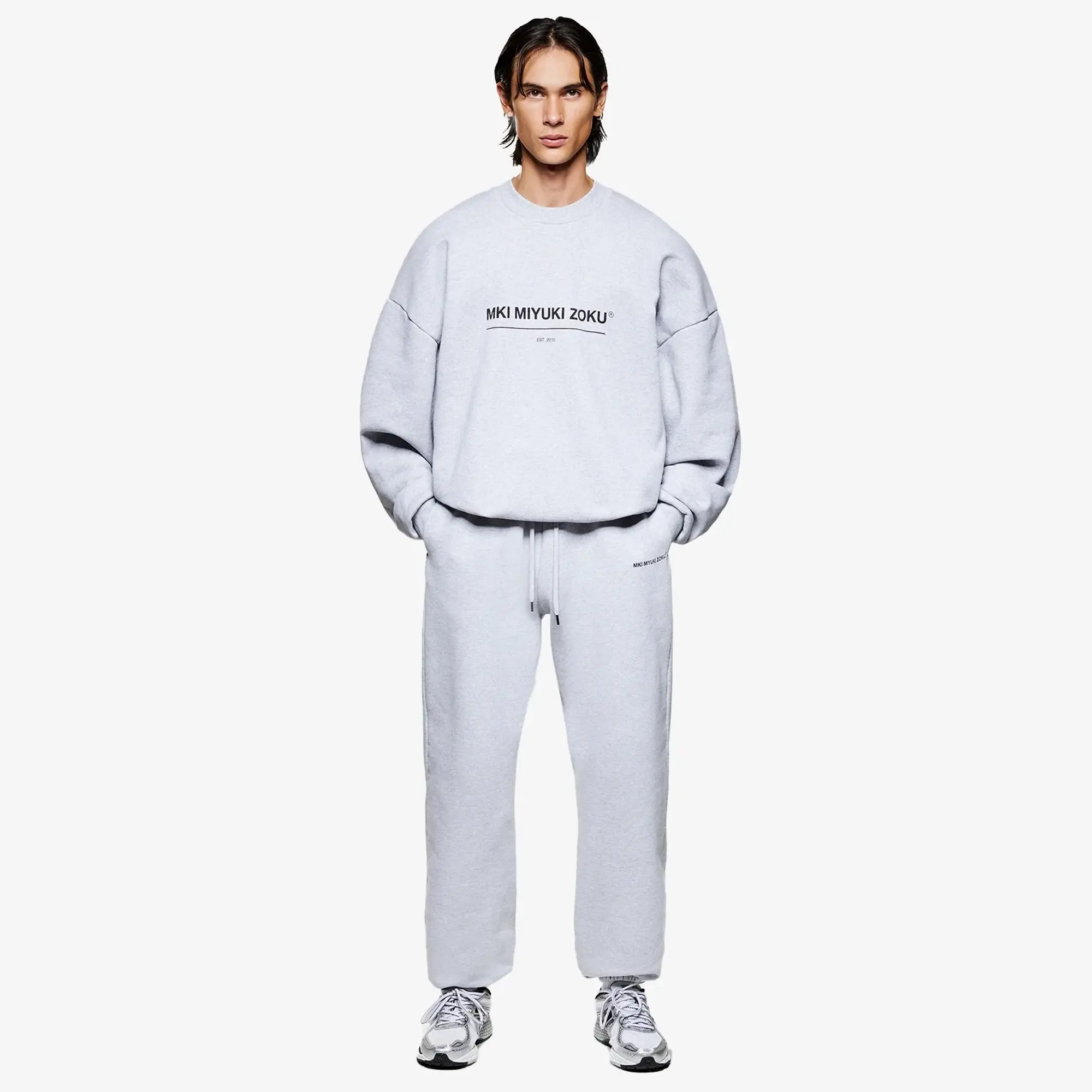 MKI Men's Linear Crew Sweatshirt Grey