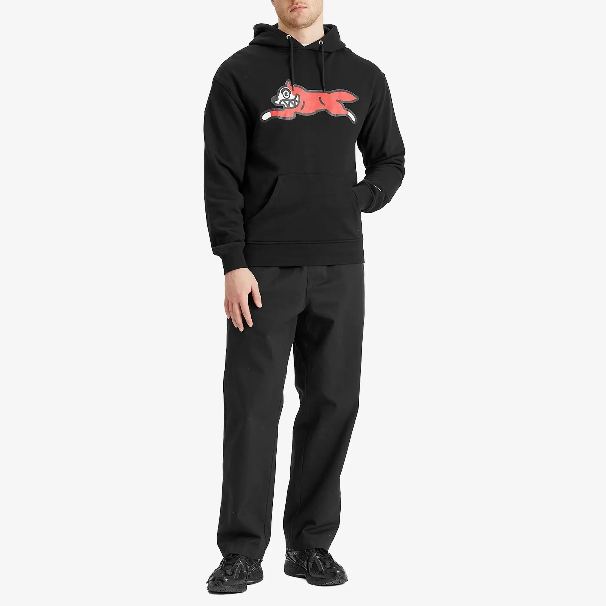 ICECREAM Men's Running Dog Popover Hoodie Black