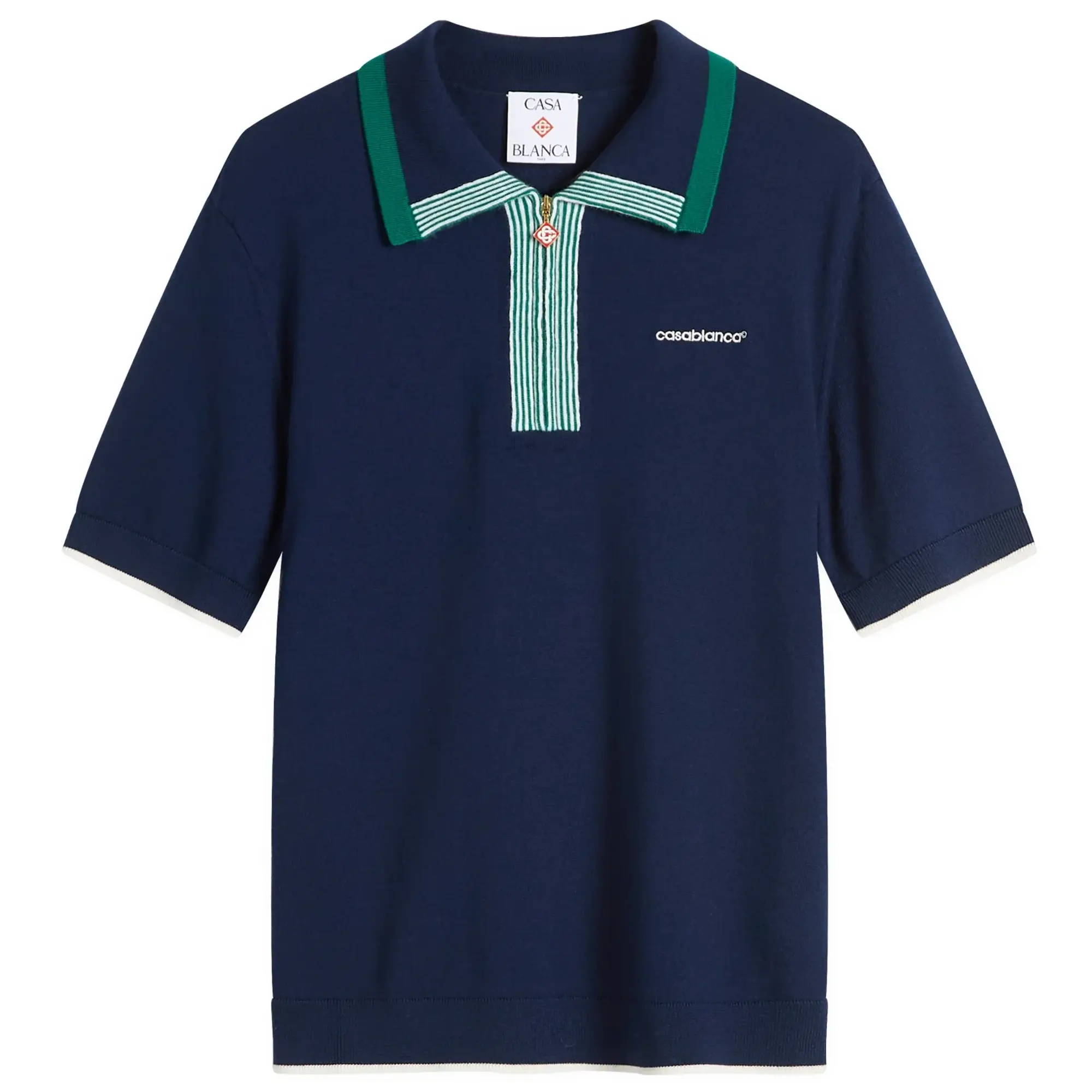 Casablanca Men's Tennis Polo Shirt Navy