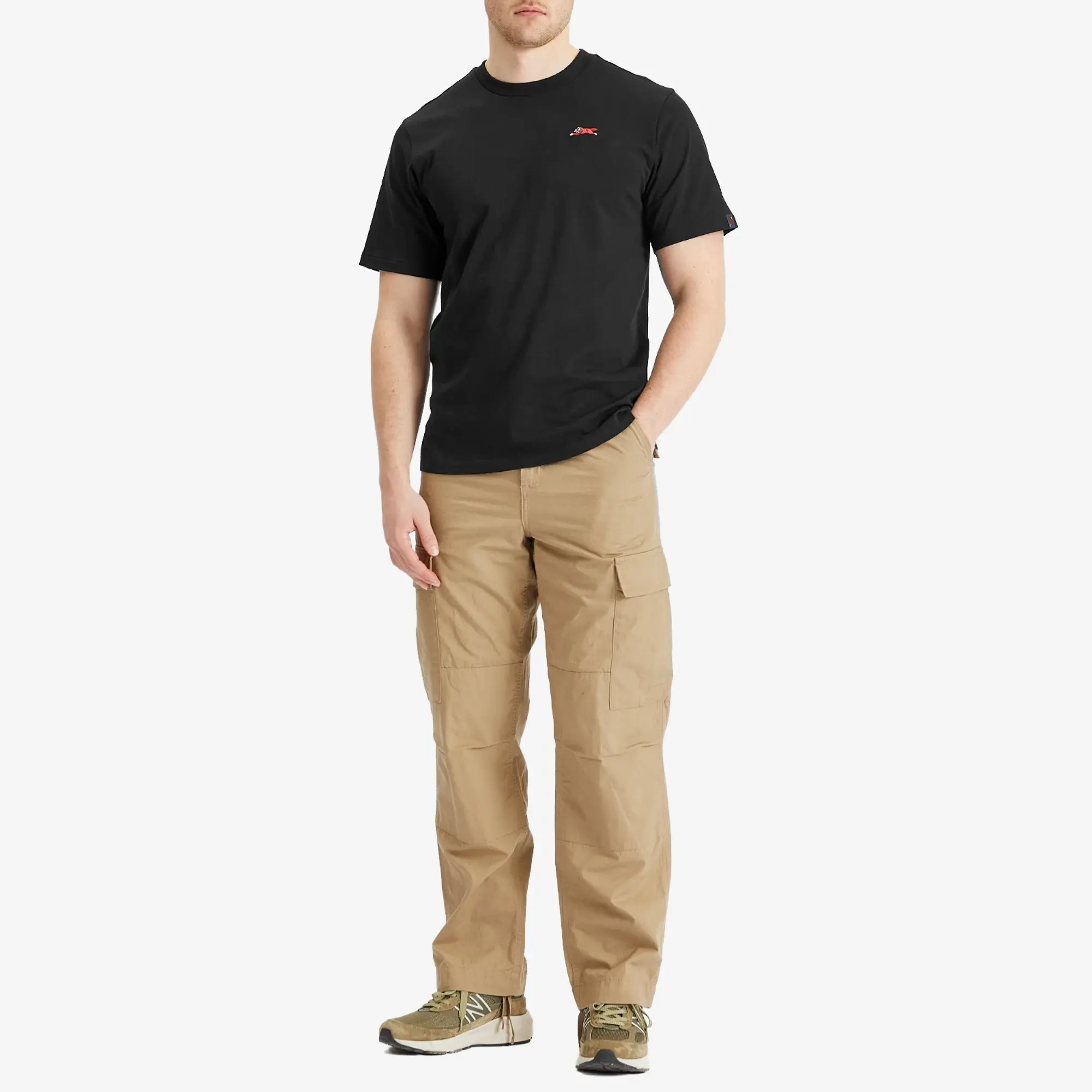 ICECREAM Men's Small Running Dog T-Shirt Black